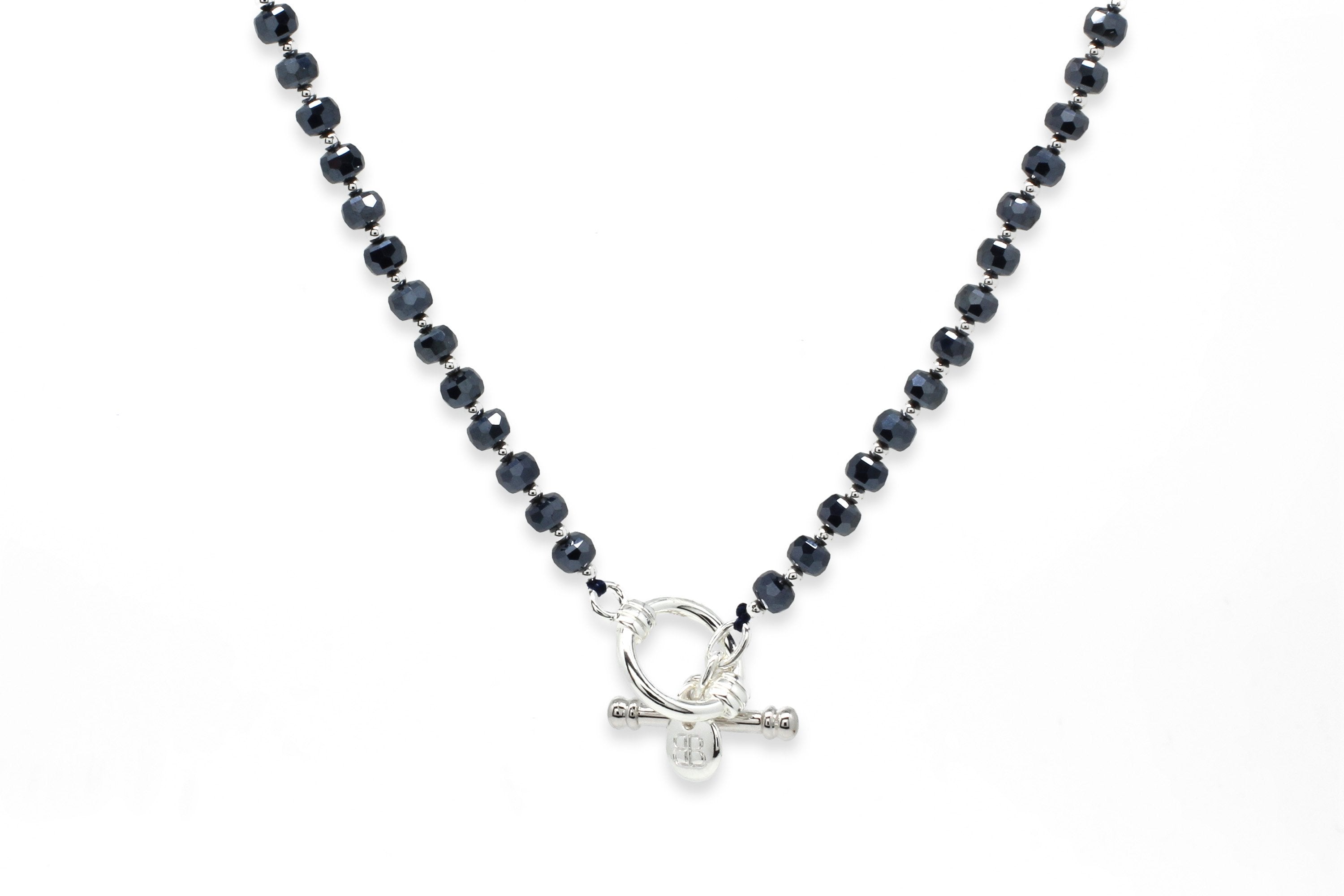 Prunus Midnight Blue T-Bar Necklace - Boho Betty
