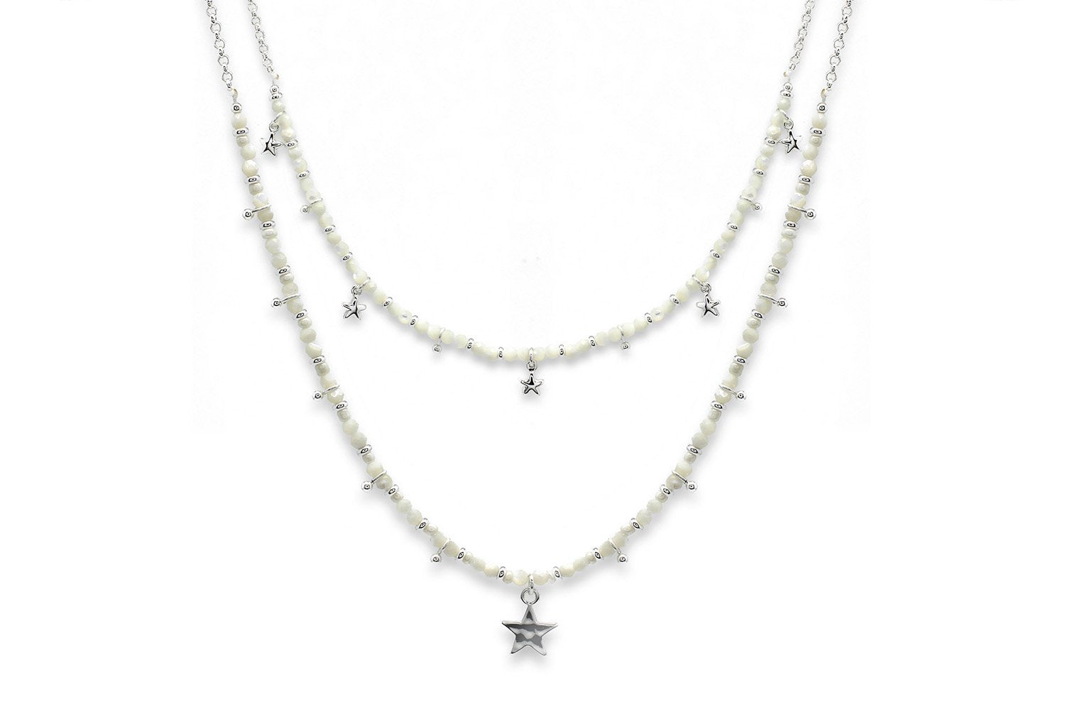 Chason 2 Layered Beaded Necklace Set - Boho Betty