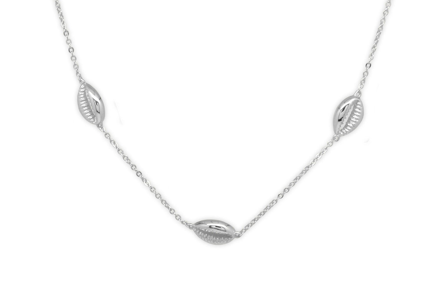 Paloma Silver Triple Shell Choker - Boho Betty