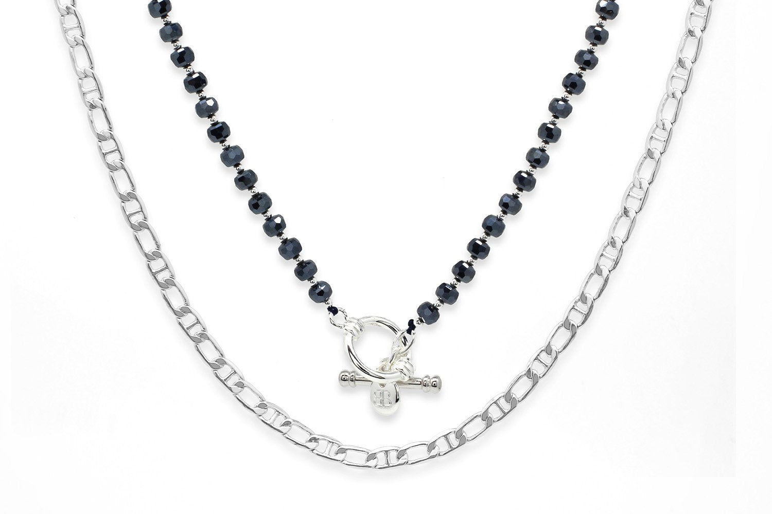 Hamal Silver 2 Layered Necklace Set - Boho Betty