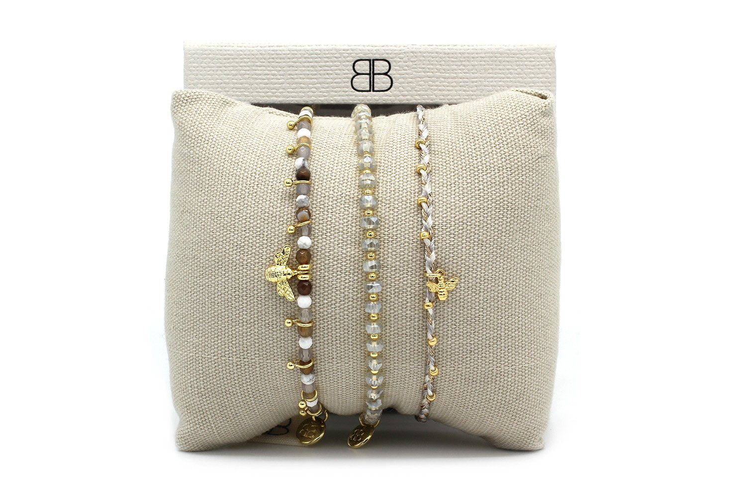 BeeHive 3 Layer Bracelet Stack - Boho Betty