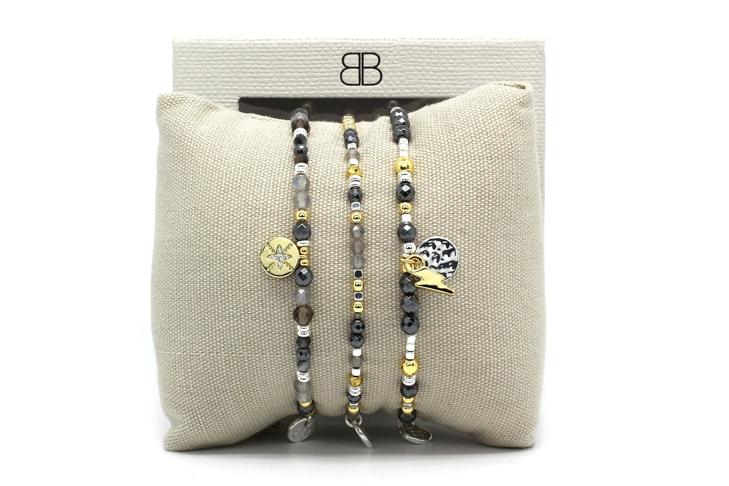 Leo 3 Layer Bracelet Stack - Boho Betty