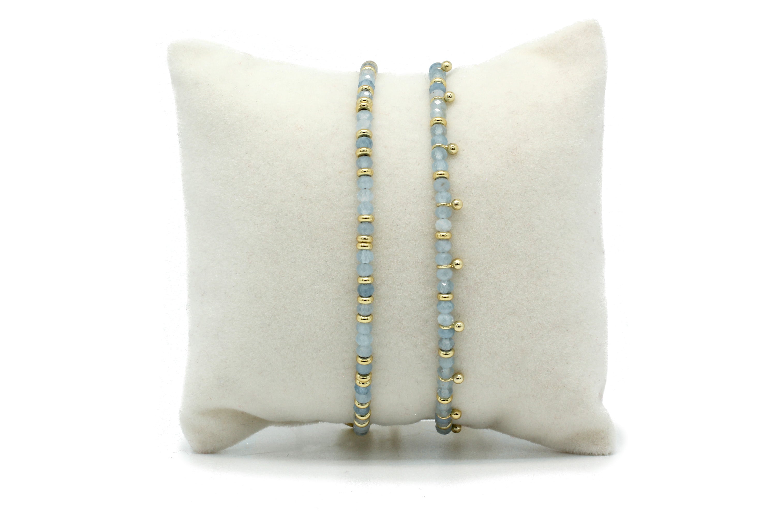 Serenity Aquamarine Bracelet Stack - Boho Betty