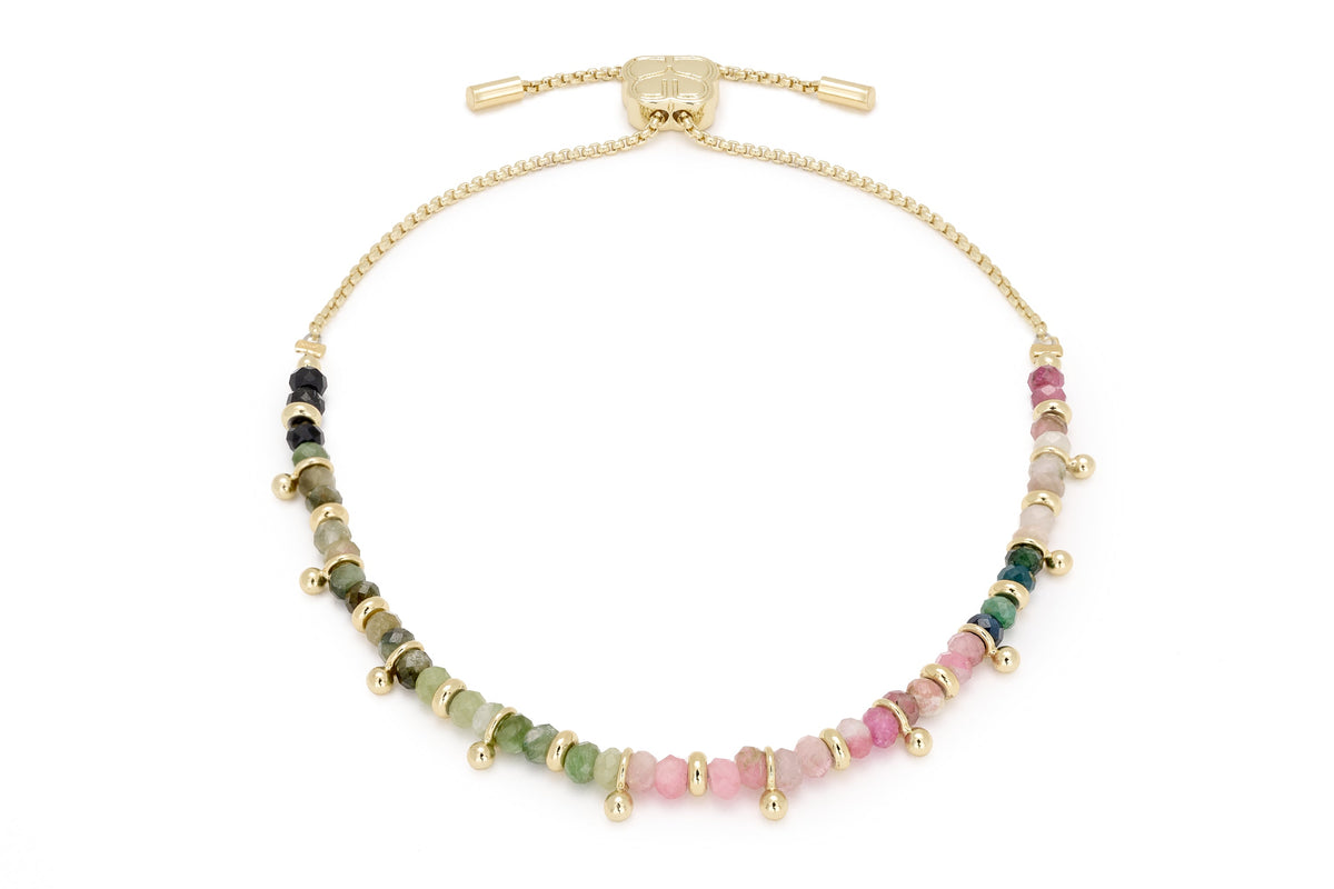 Harmony Tourmaline Gold Bracelet - Boho Betty