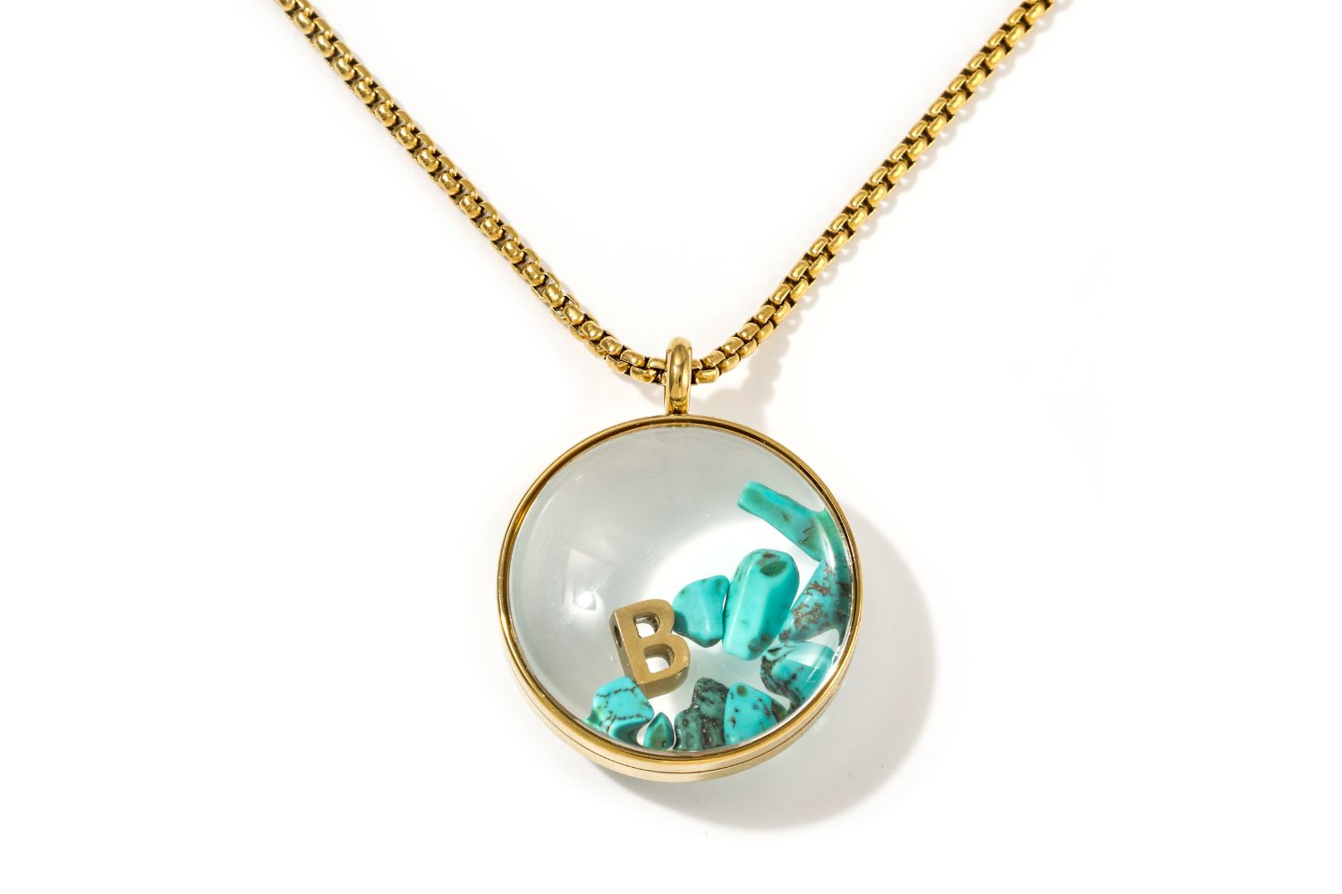 Leilani Locket #gemstone_turquoise