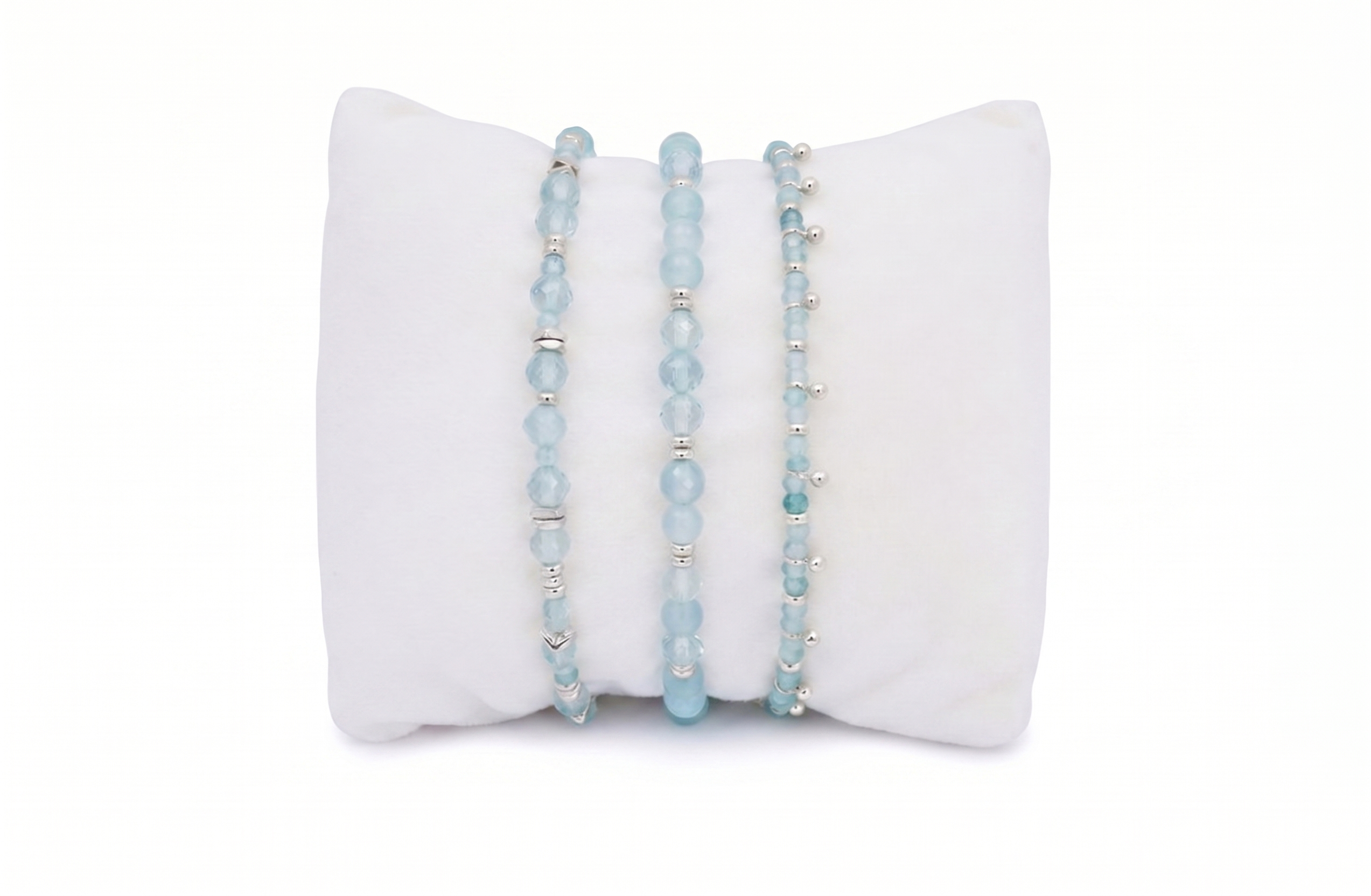Moala Silver & Blue Topaz Stacking Bracelets - Boho Betty USA