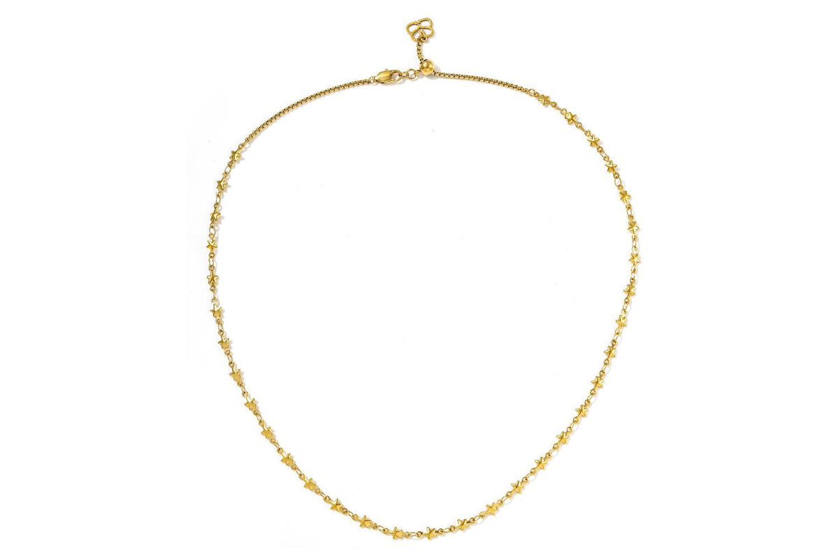 Solara Gold Star Chain Necklace | Celestial jewelry by Boho Betty