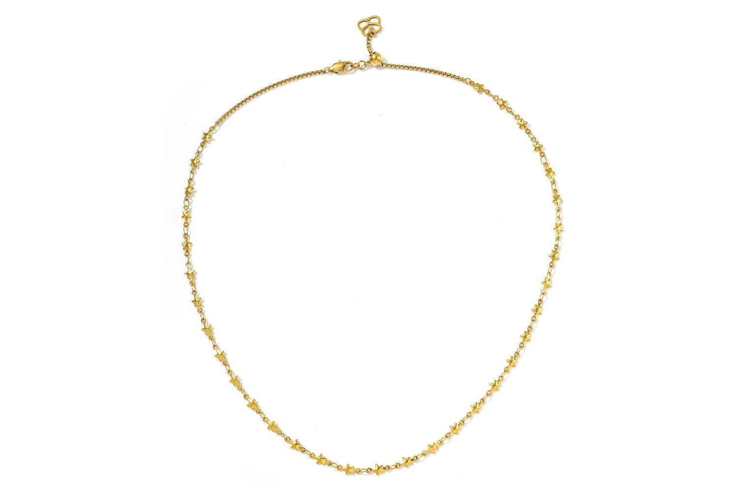 Solara gold star necklace, part of the  jewelry set with delicate star charms – Boho Betty