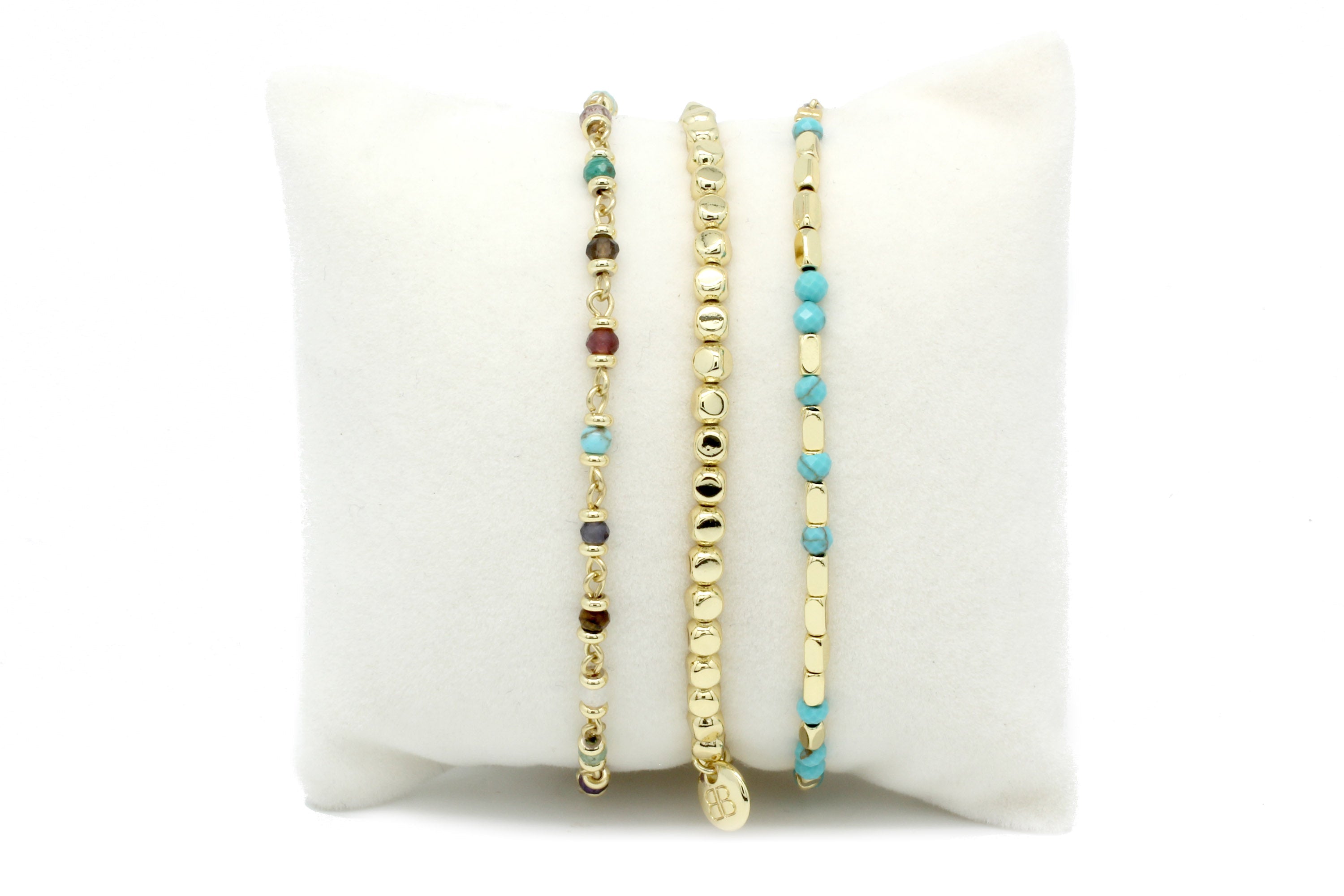 Protection Gold 3 Layer Bracelet Stack - Boho Betty