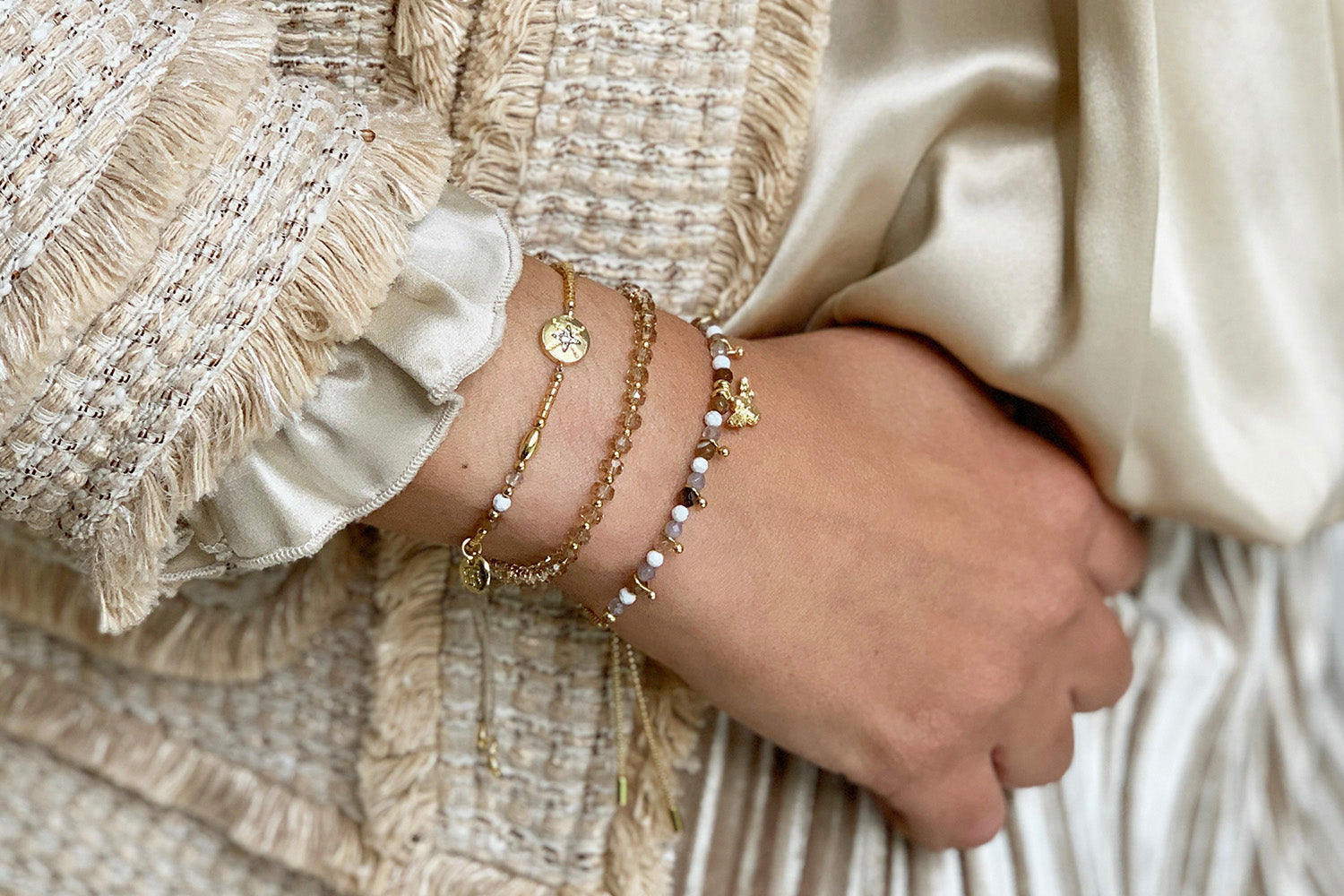 Bee Ark 3 Layer Bracelet Stack - Boho Betty
