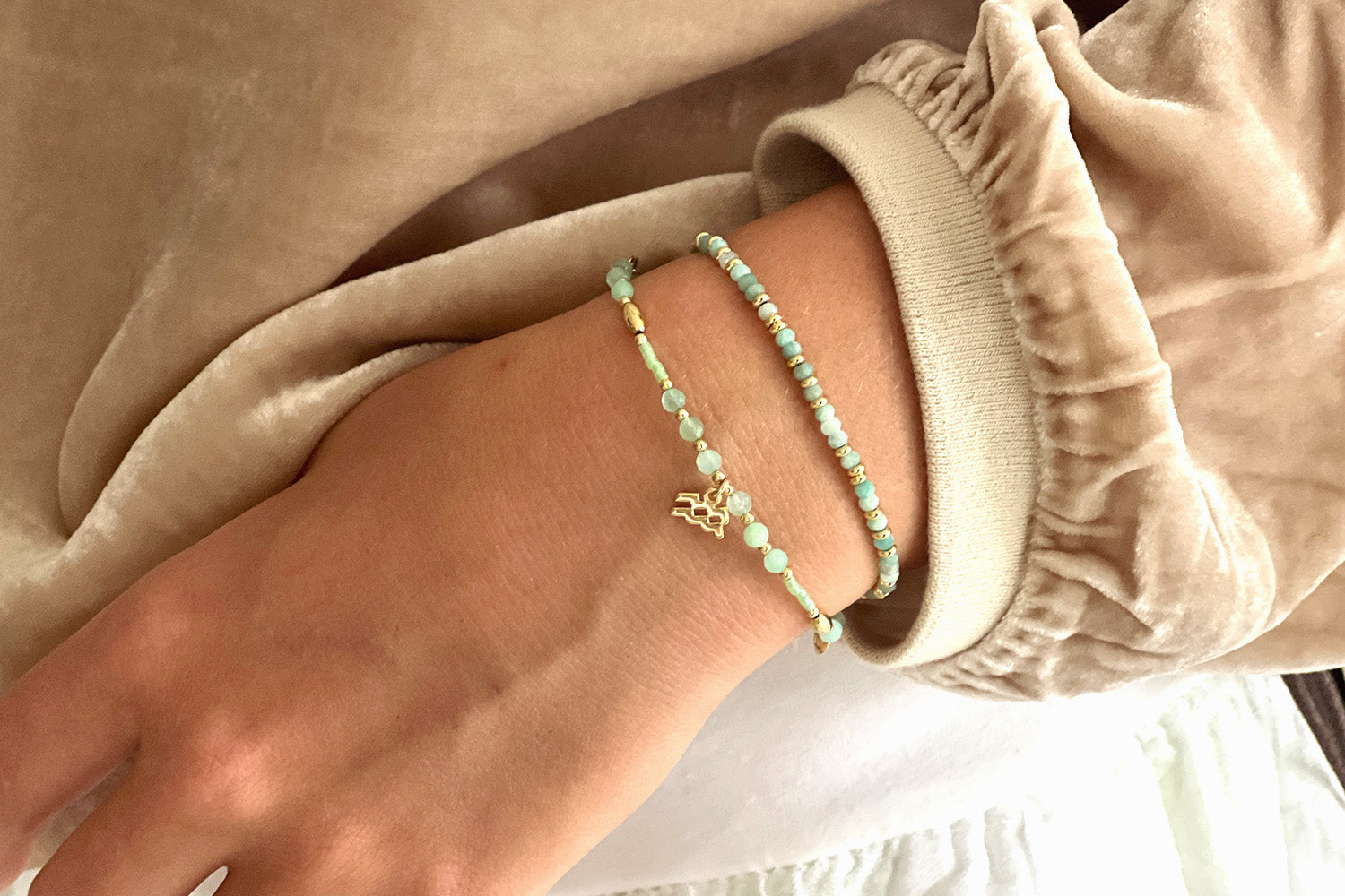 Zodiac Aquarius Bracelet Stack - Boho Betty