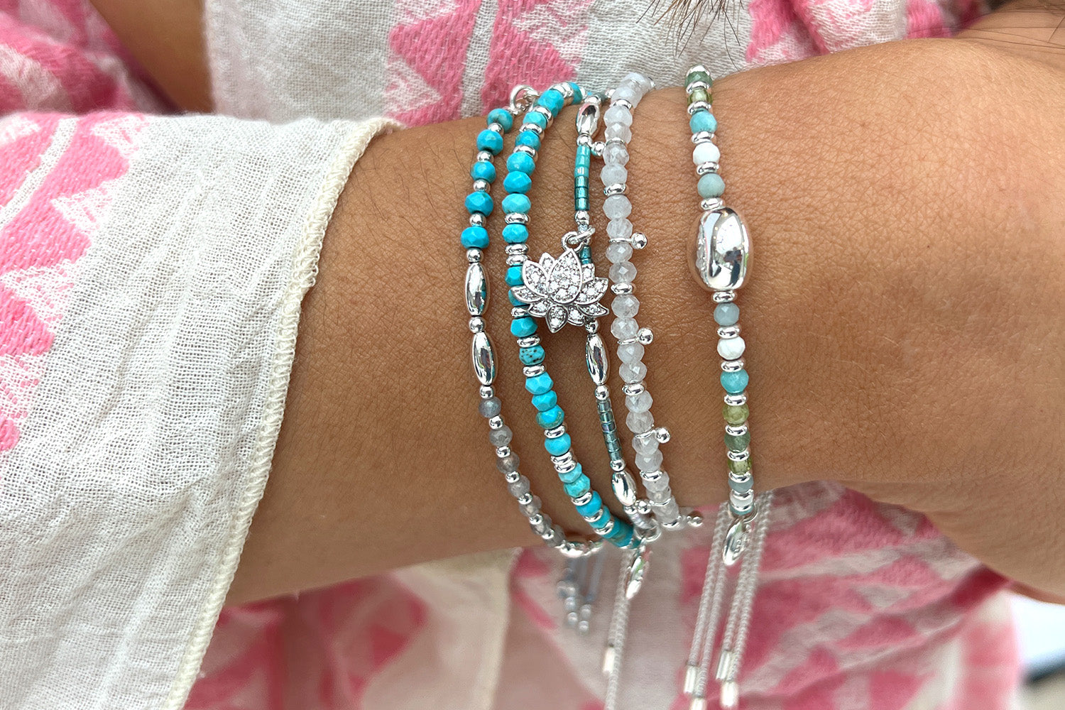 Mystical Turquoise Silver Bracelet - Boho Betty