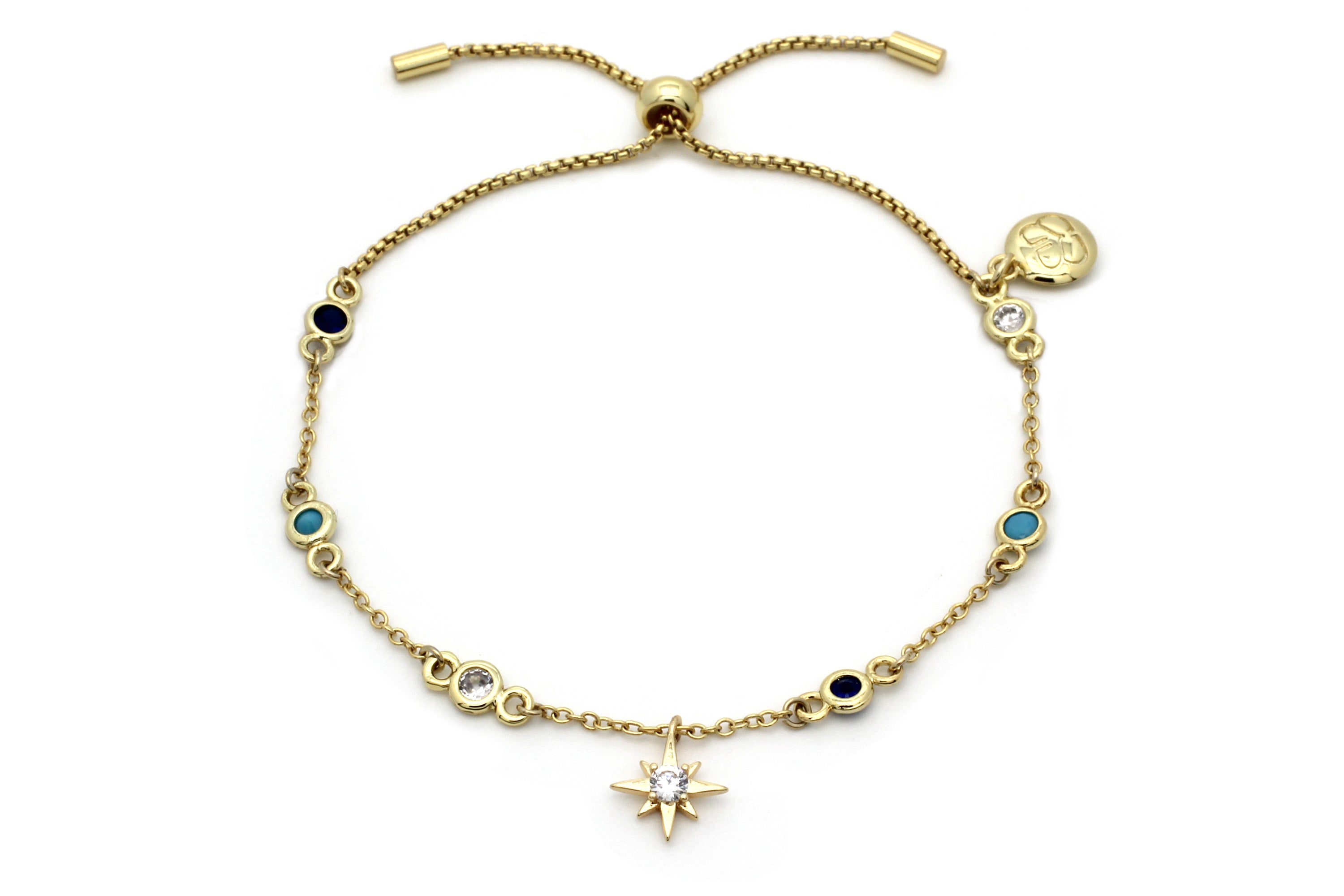 Angelic Gold Charm Crystal Bracelet - Boho Betty
