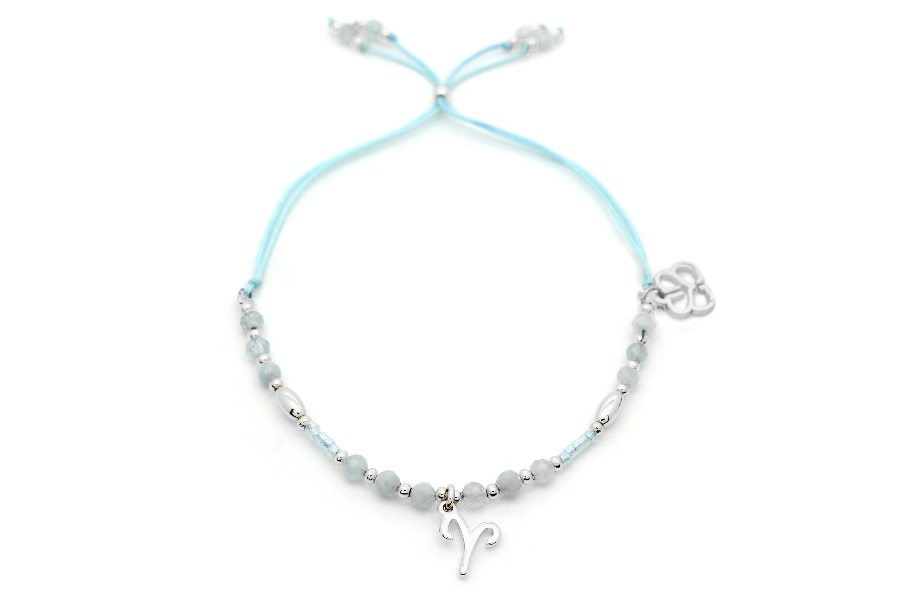 Aries Zodiac Gemstone Silver Bracelet - Boho Betty