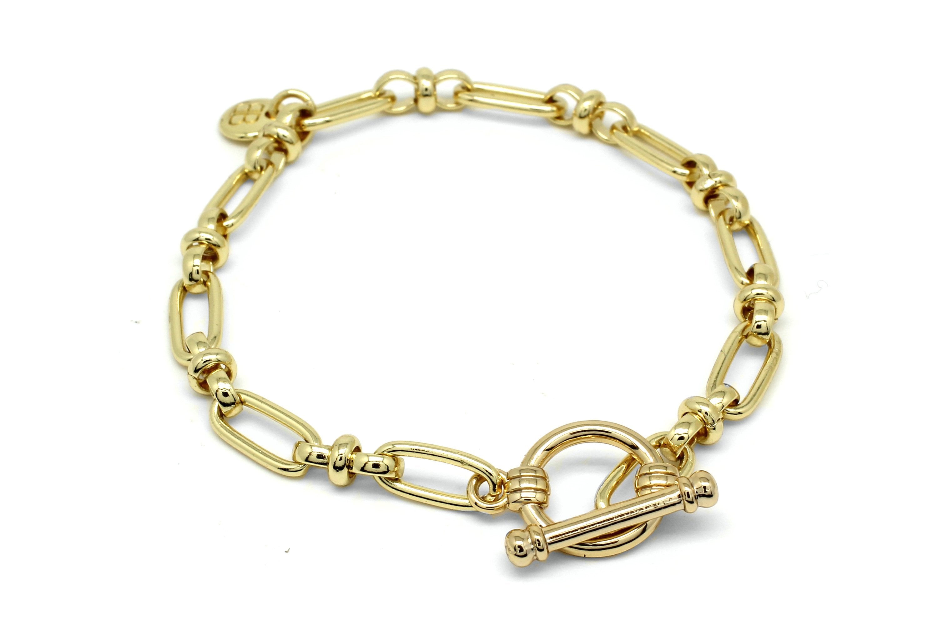Dofida Gold T-Bar Chain Bracelet - Boho Betty
