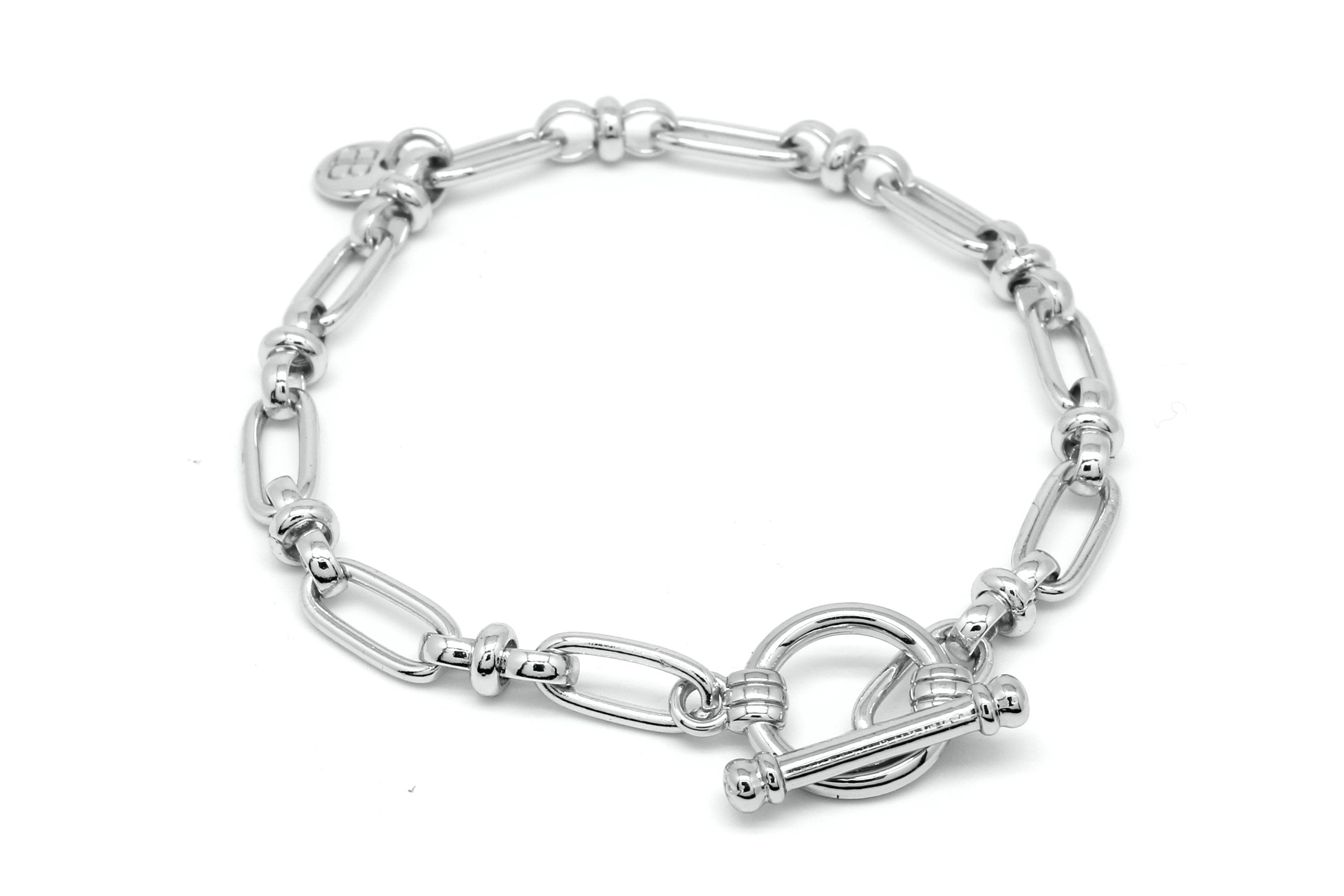Dofida Silver T-Bar Chain Bracelet - Boho Betty