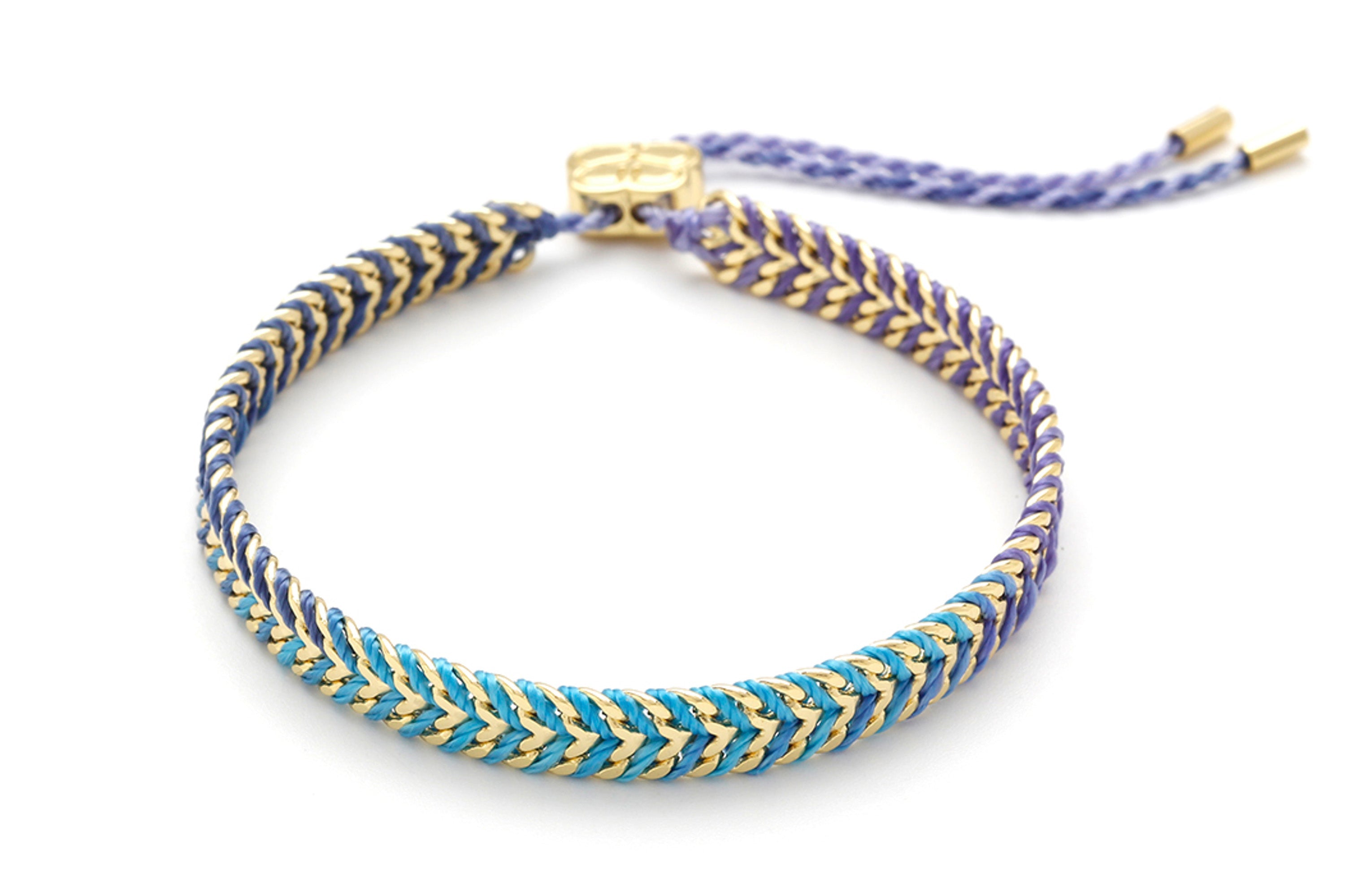 Iztac Blue Ombré Gold Woven Bracelet