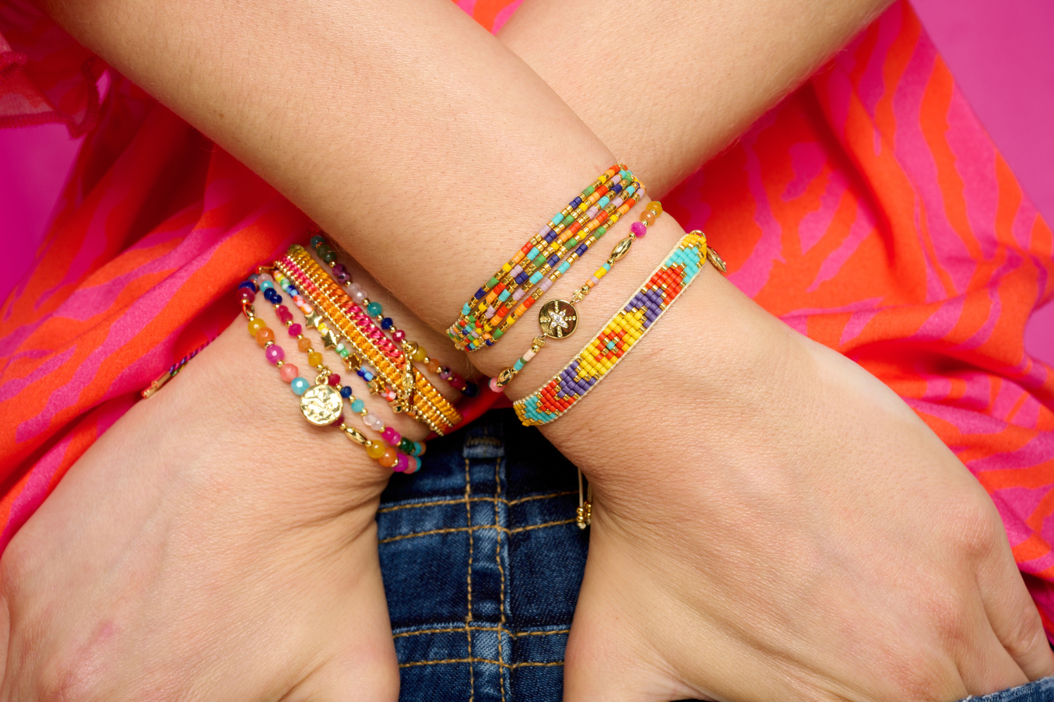 Ikala Multicoloured Charm Bracelet - Boho Betty