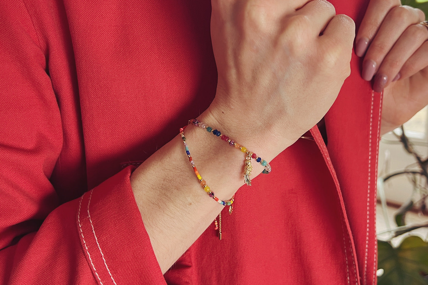 Macaw Multi-Coloured Charm Bracelet - Boho Betty