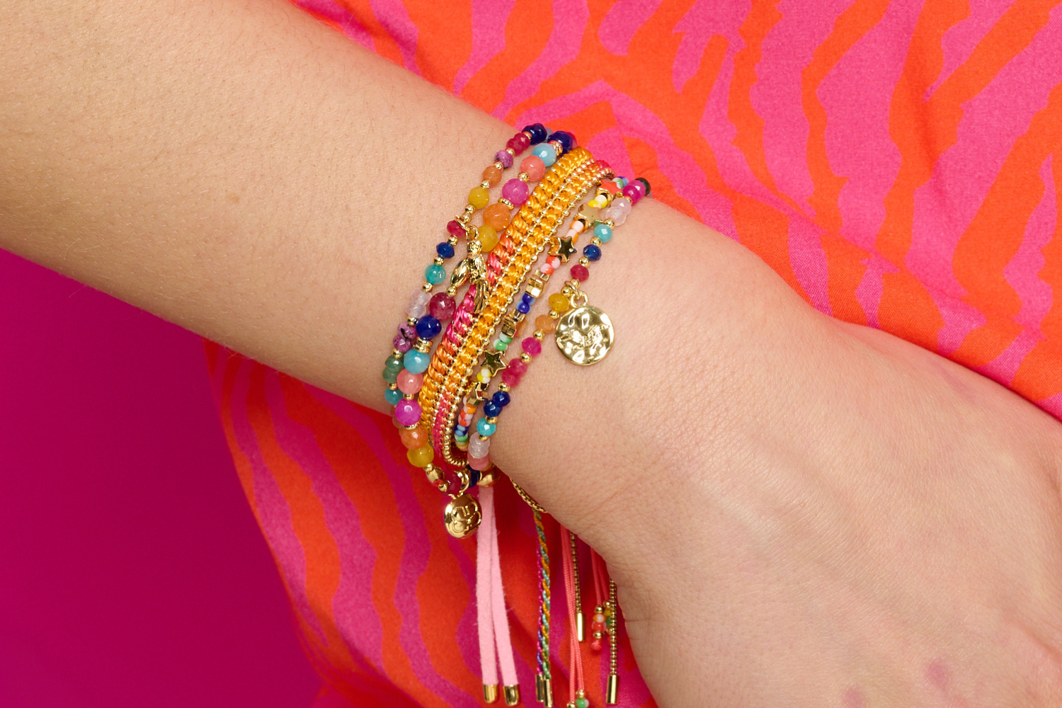 Ikala Multicoloured Charm Bracelet - Boho Betty