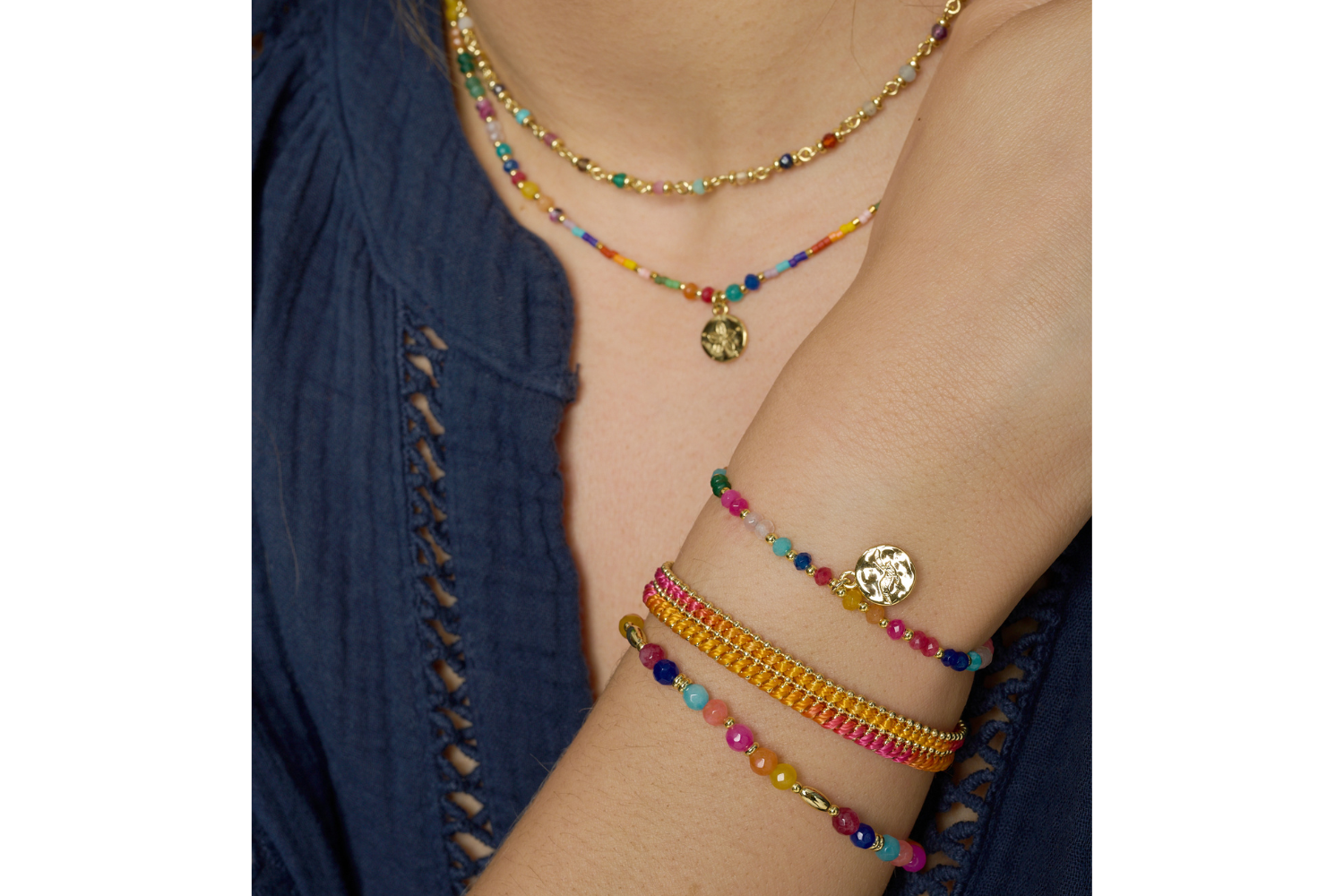 Ikala Multicoloured Charm Bracelet - Boho Betty