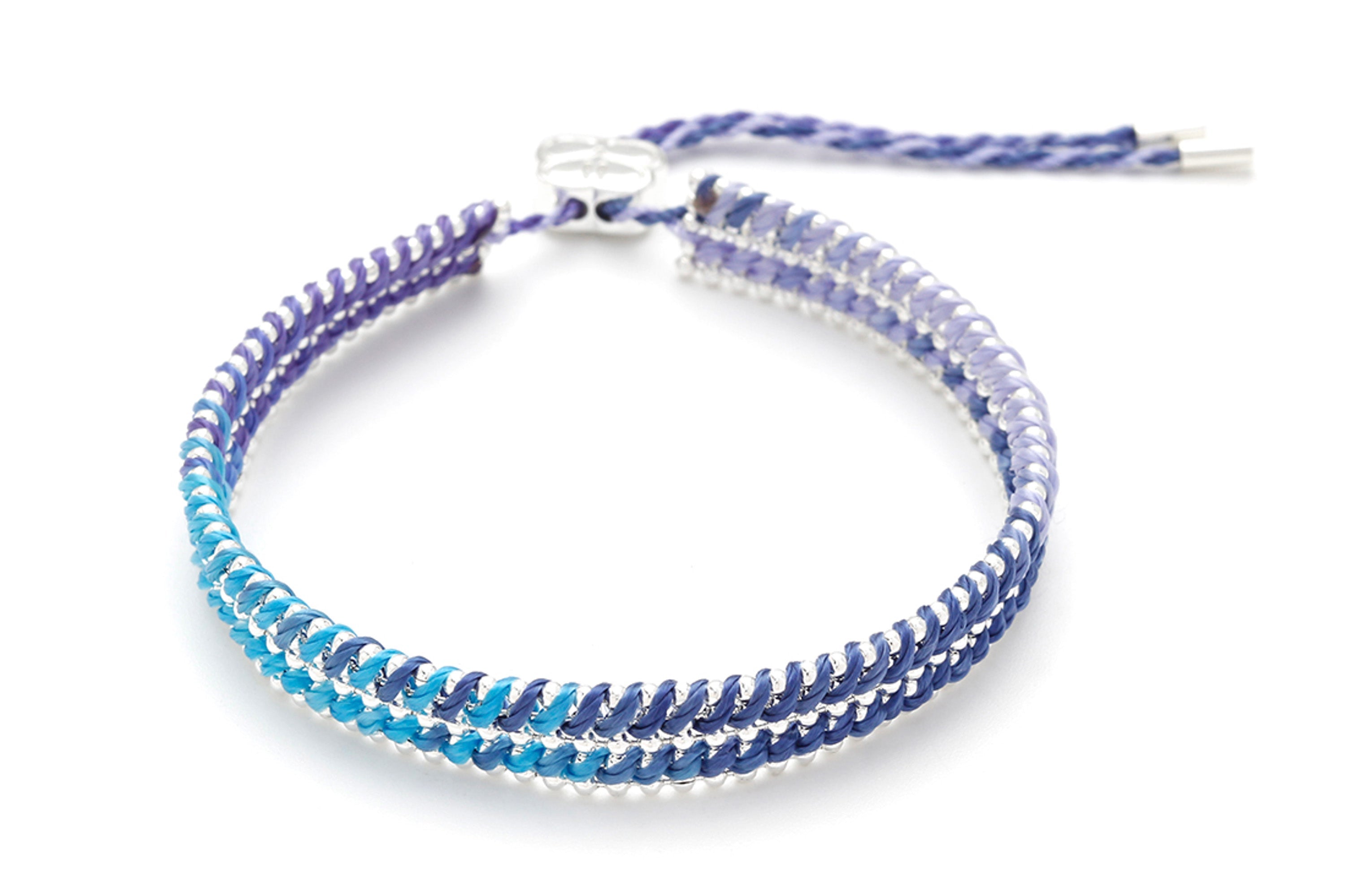 Yolia Purple Ombré & Silver Woven Bracelet