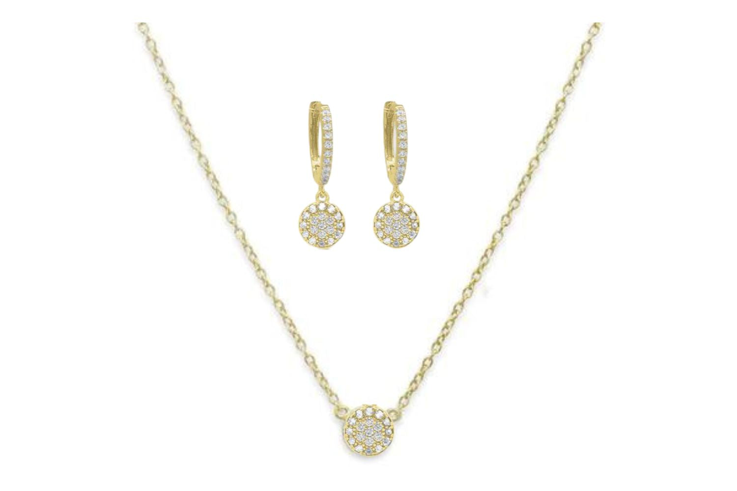 Marnier Gold CZ Necklace & Earring Gift Set - Boho Betty