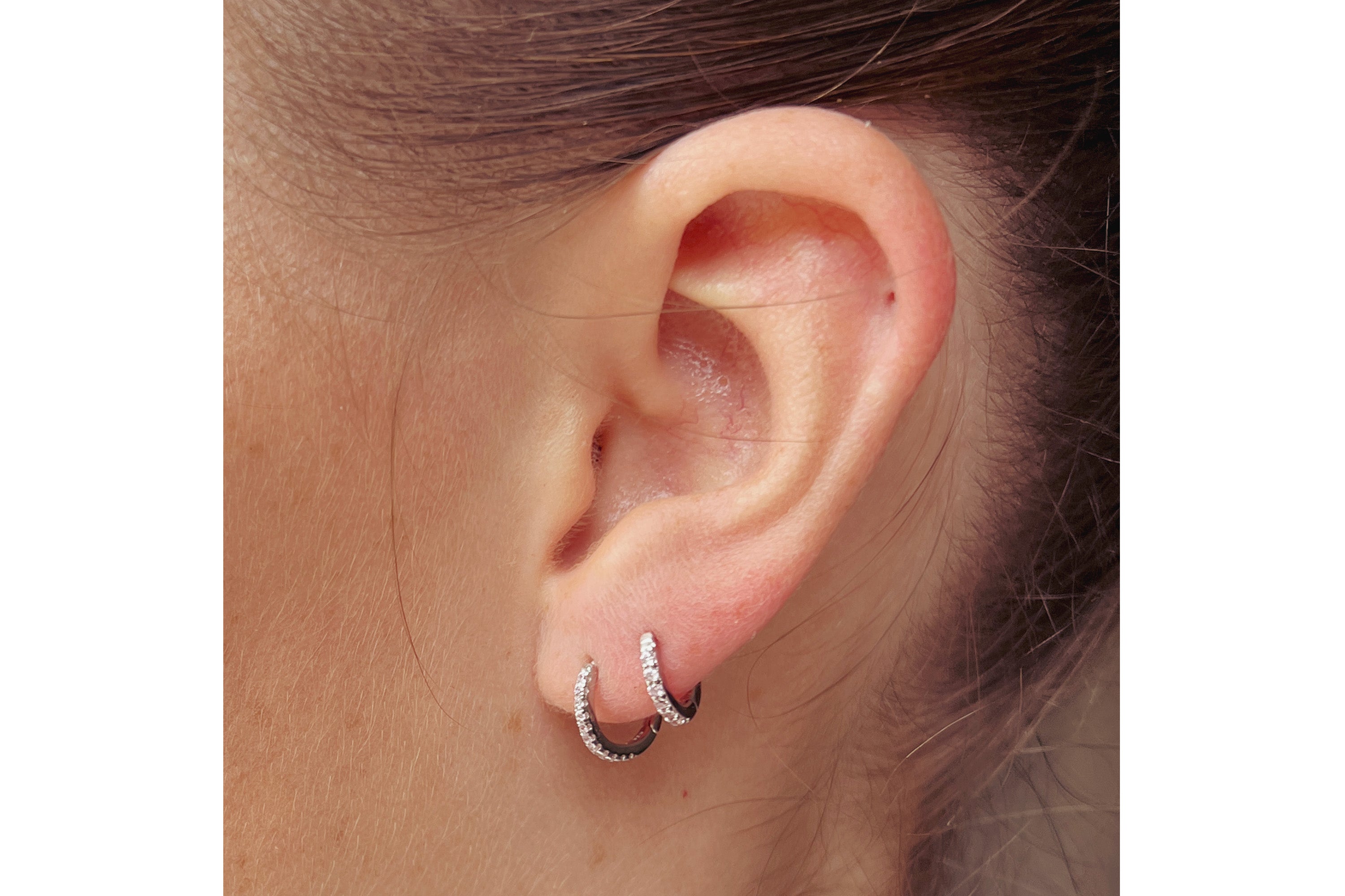 Reddy Rose Quartz Sterling Silver Huggies - Boho Betty