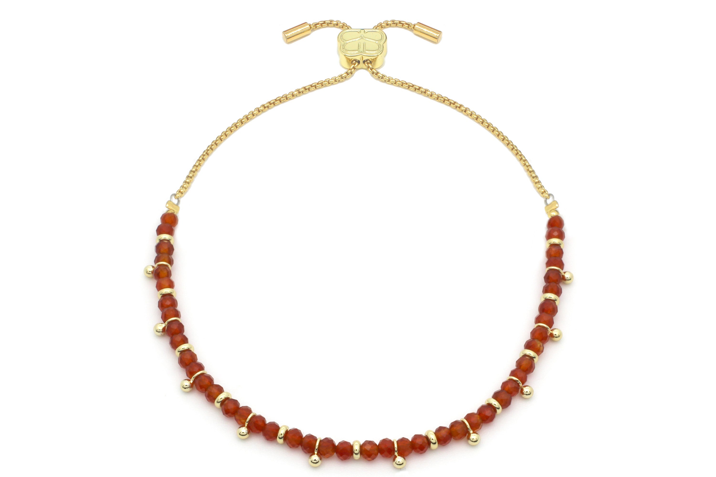 Harmony Cornelian Gold Bracelet - Boho Betty