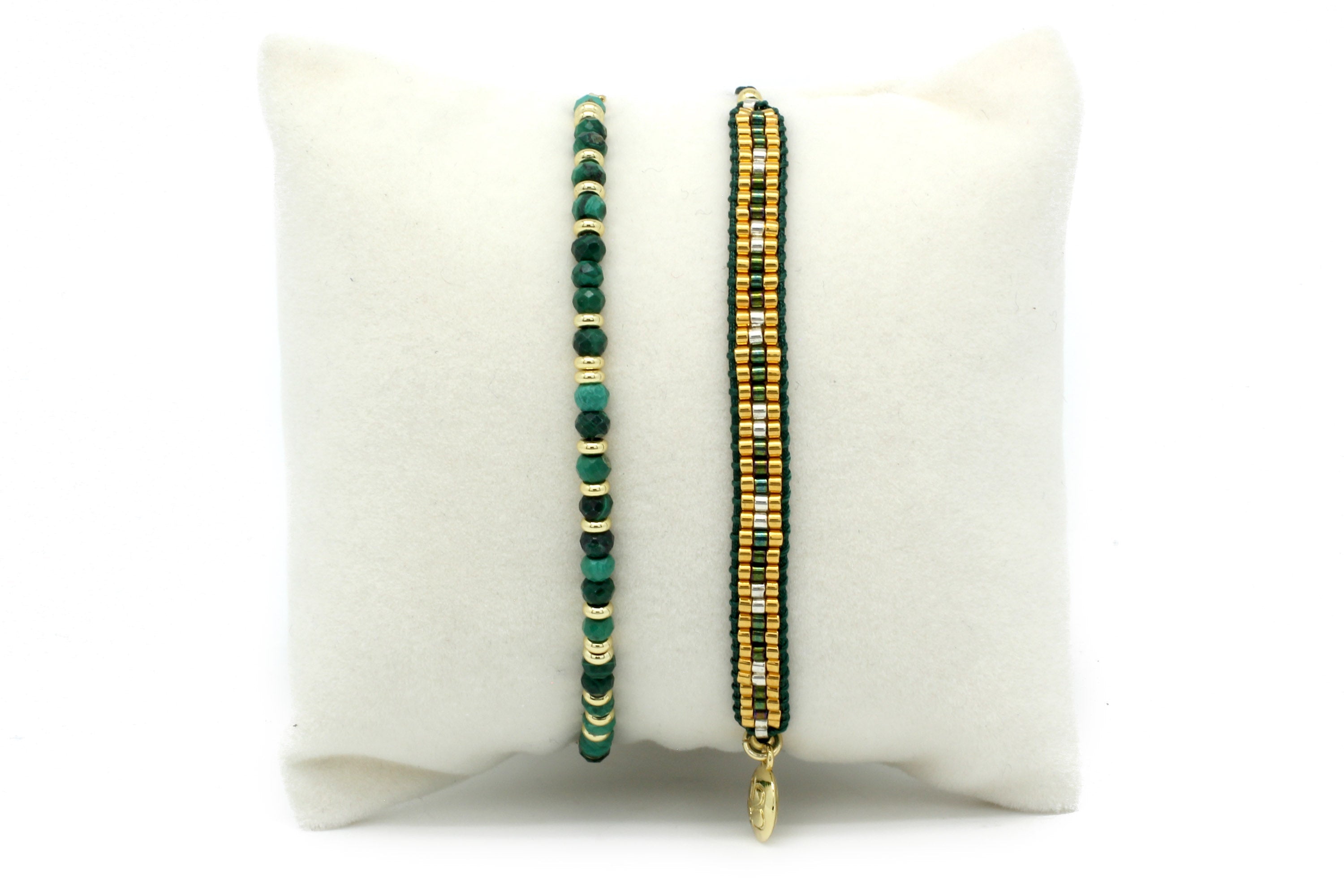 Maple Emerald Bracelet Stack - Boho Betty