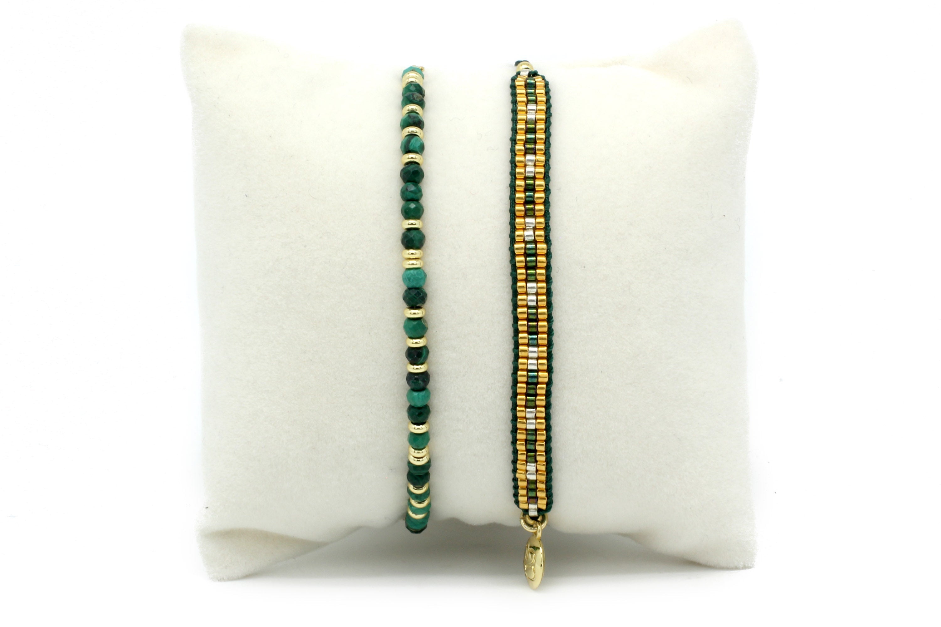 Maple Emerald Bracelet Stack - Boho Betty