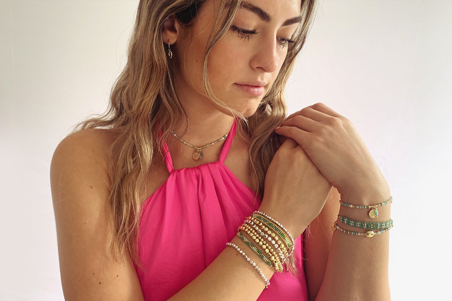 Wahiki Green Beaded Friendship Bracelet - Boho Betty