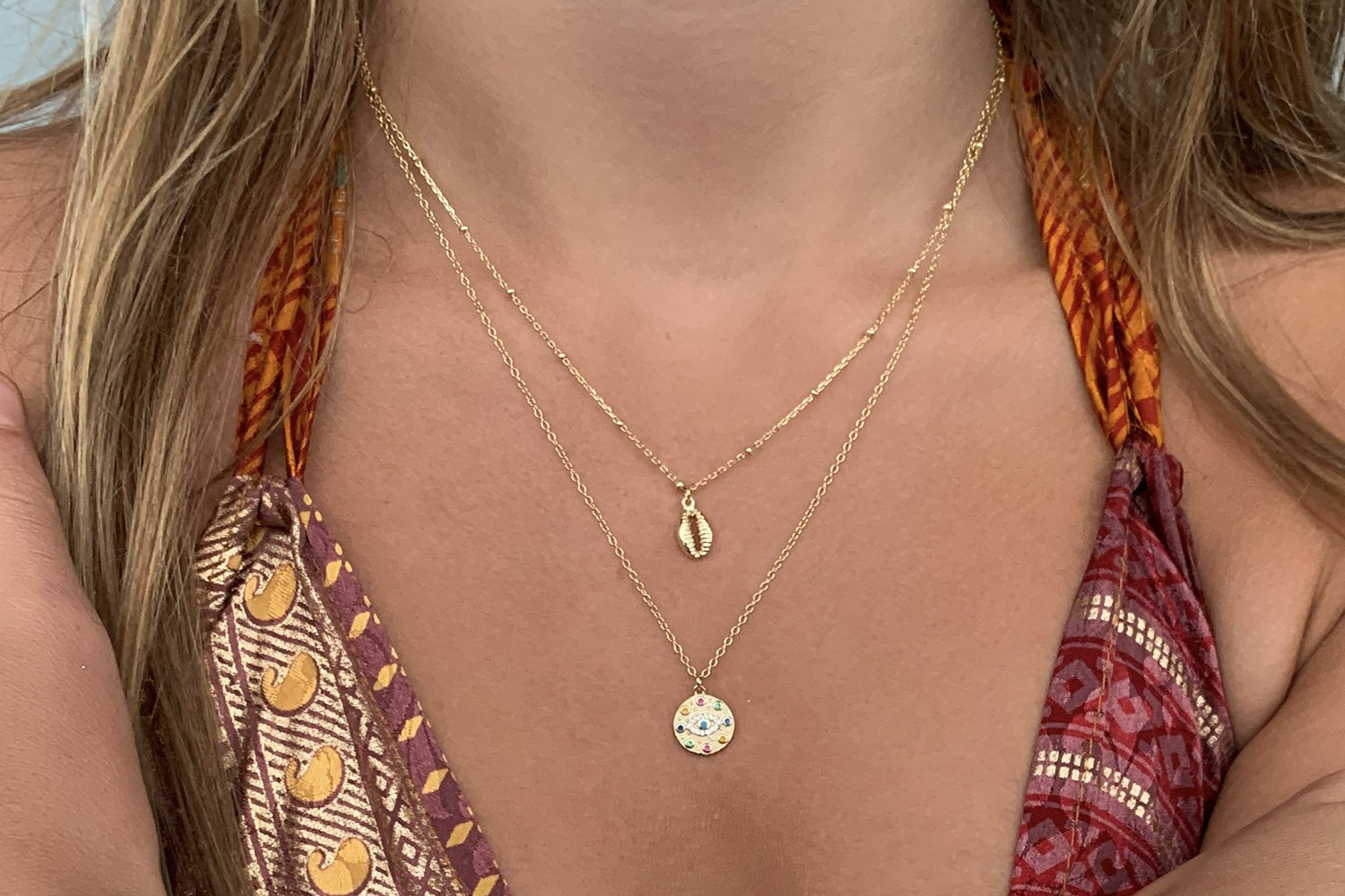 Bramble Gold CZ Evil Eye Necklace - Boho Betty USA