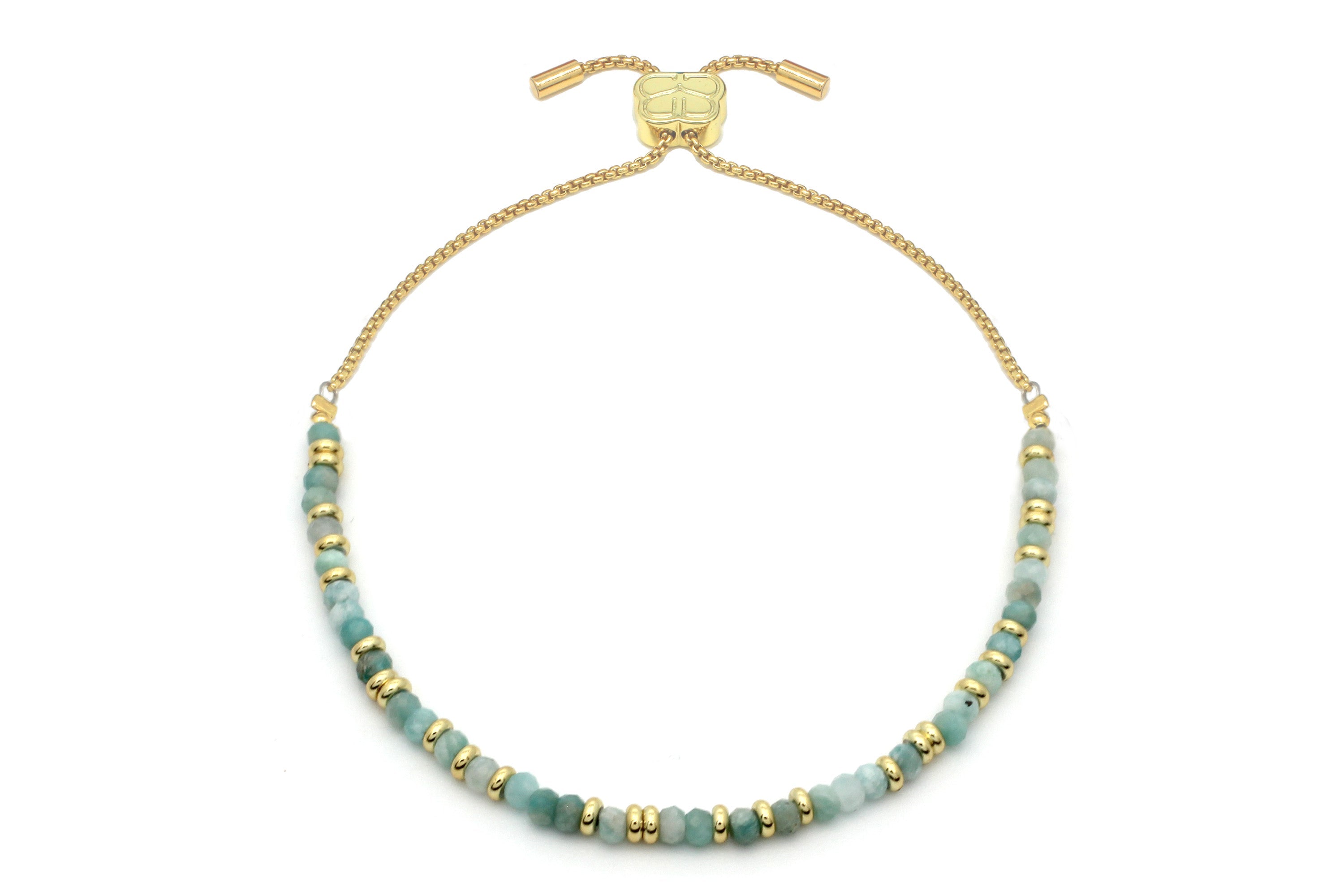 Mystical Amazonite Gold Bracelet - Boho Betty