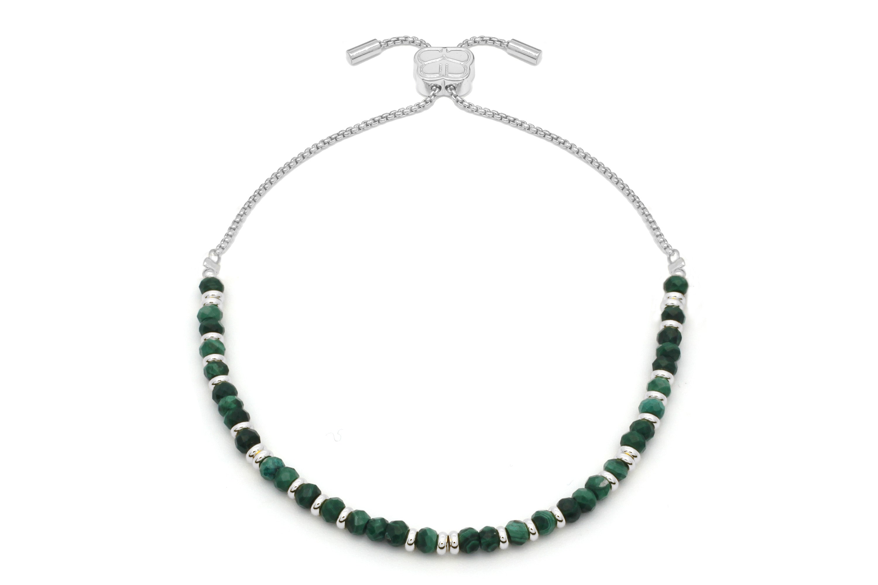 Mystical Malachite Silver Bracelet - Boho Betty