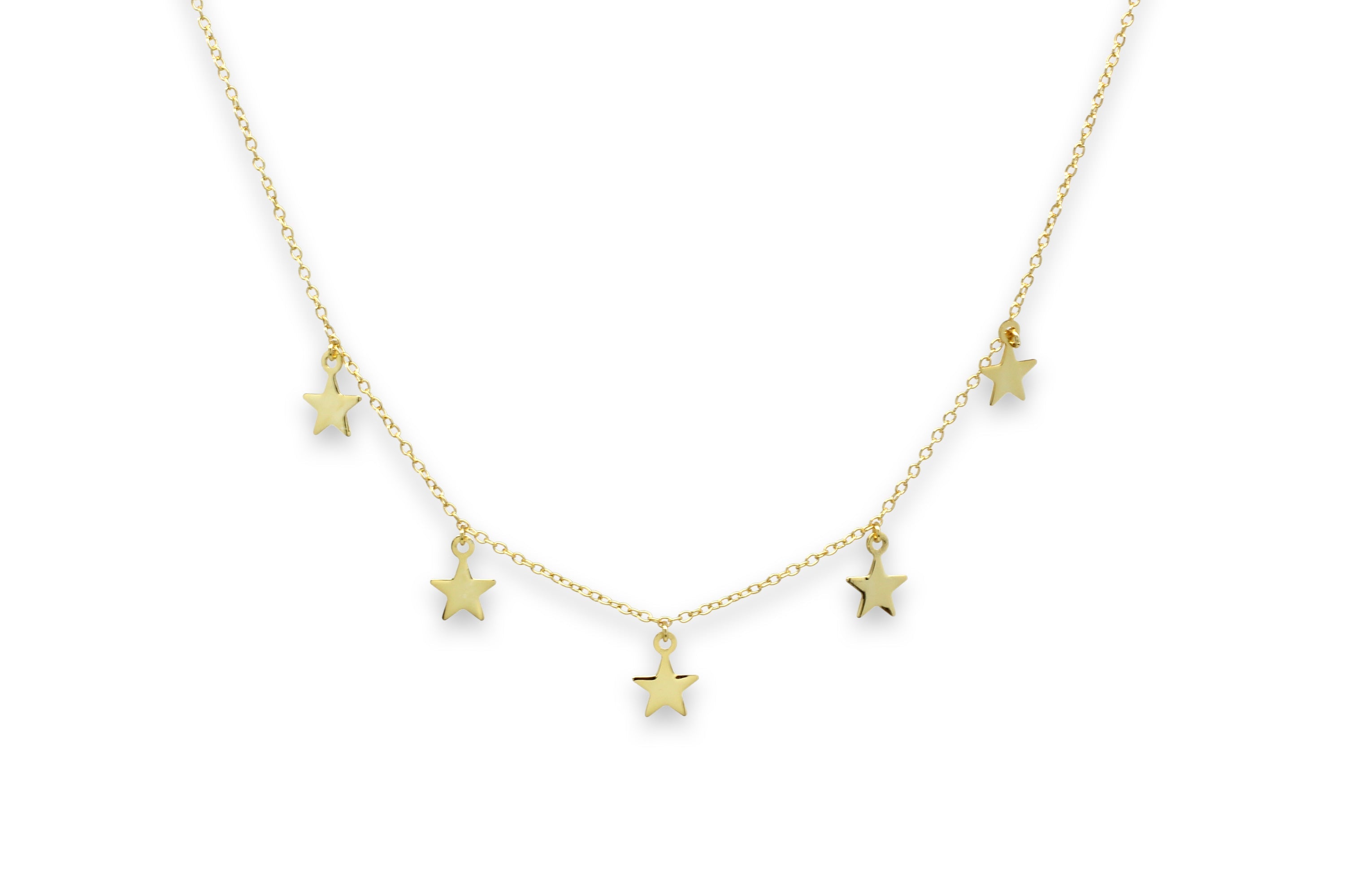 Asti Gold Star Charm Necklace - Boho Betty