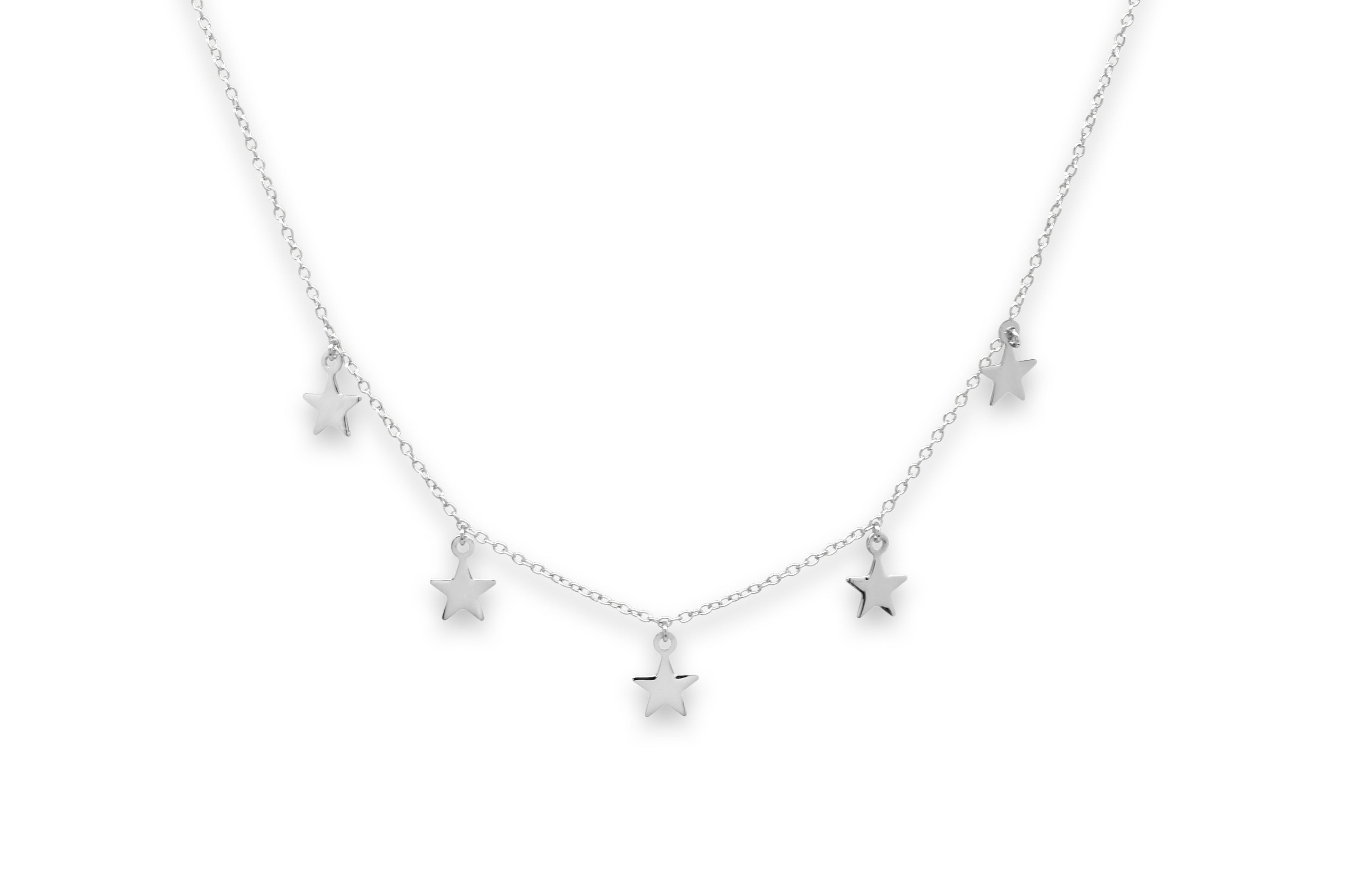 Asti Silver Star Charm Necklace - Boho Betty