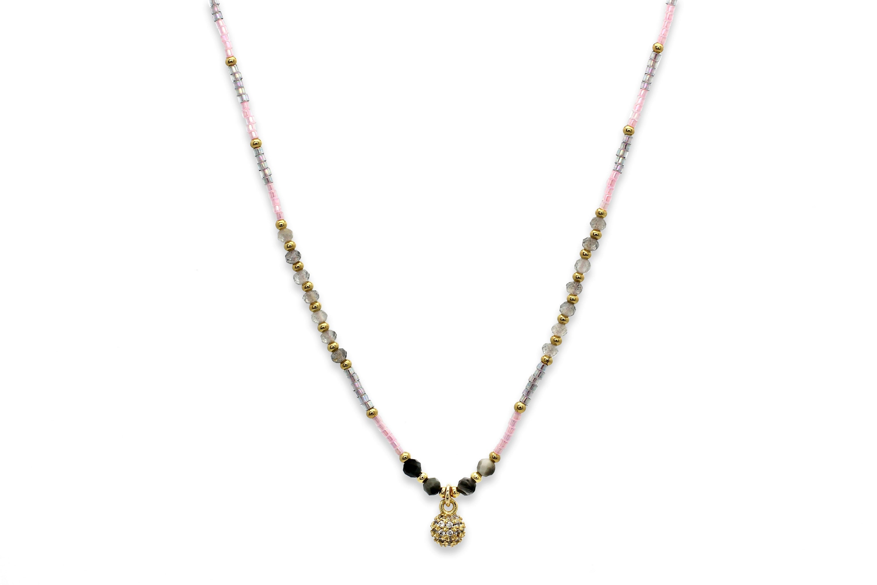 Borvo Labradorite Gemstone Necklace - Boho Betty