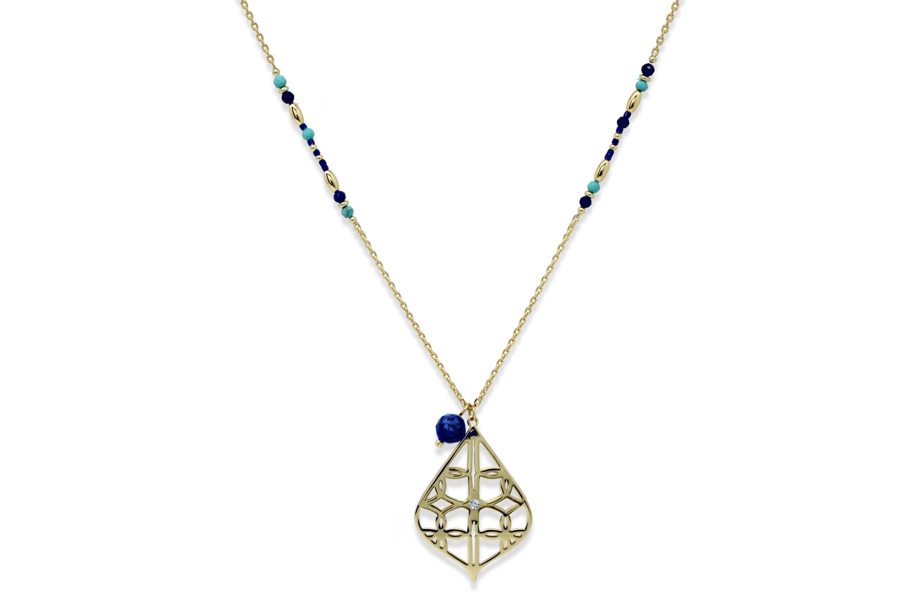 Ratri Gold Pendant Necklace - Boho Betty