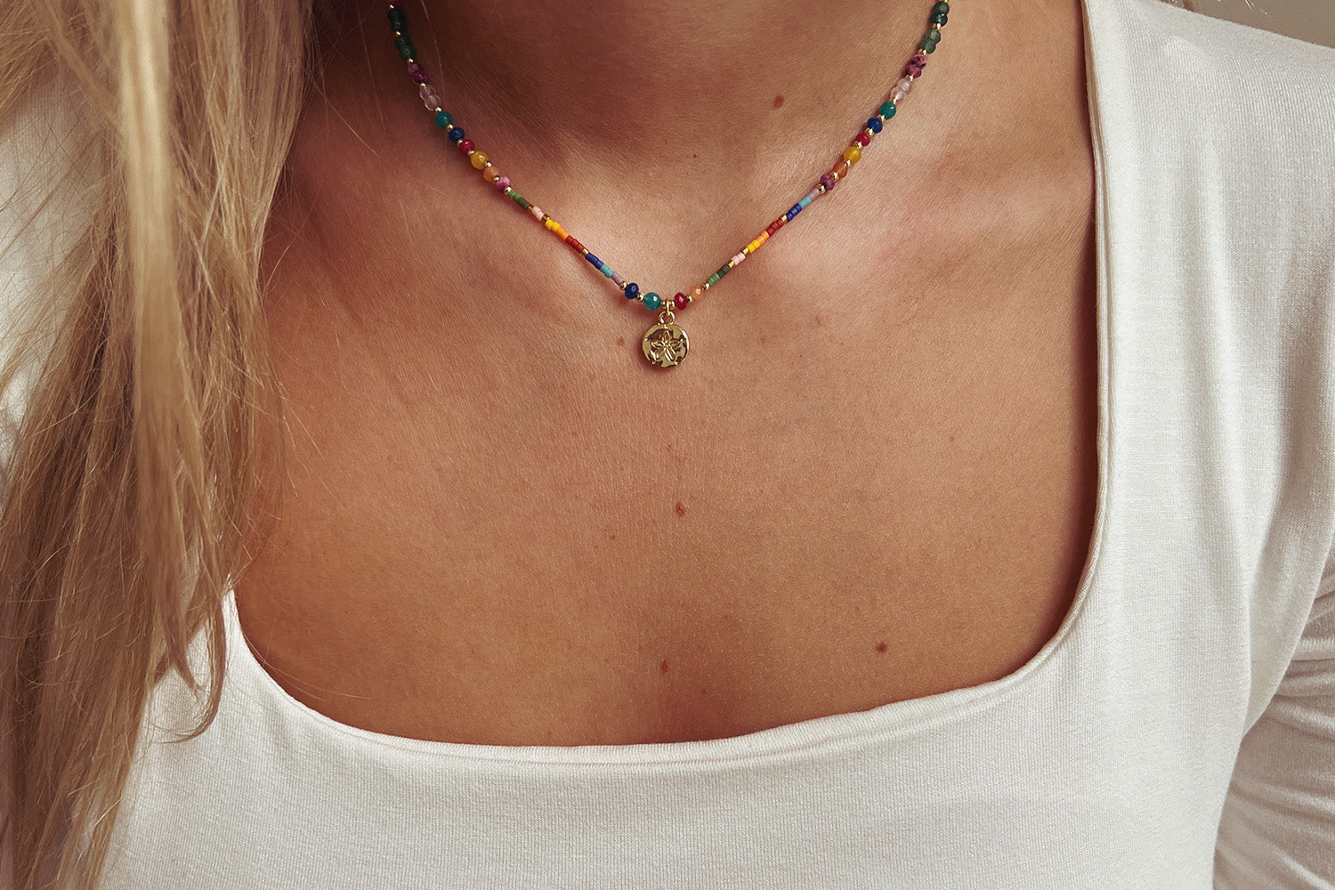 Electra Multi-colour Bead Necklace - Boho Betty