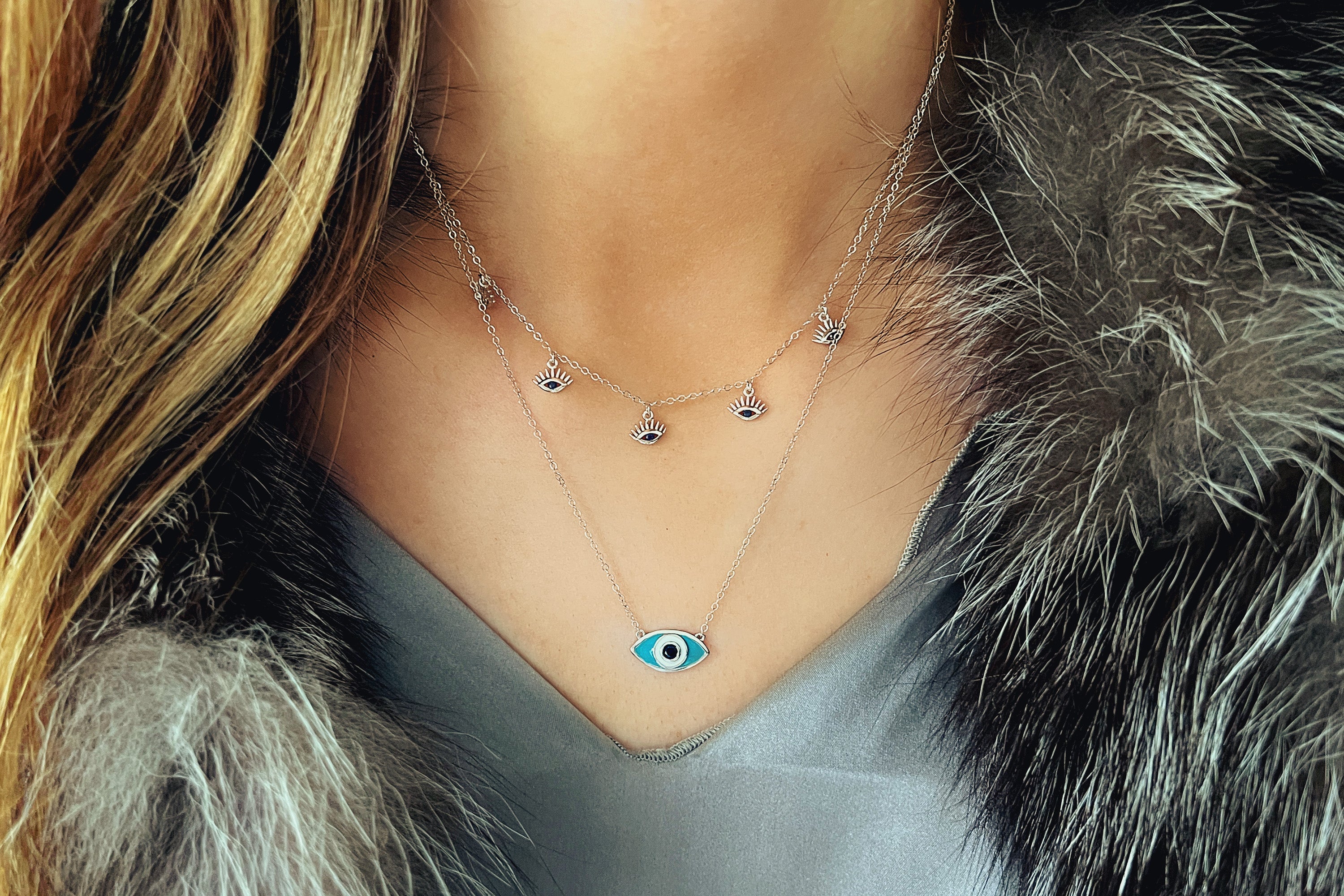 Ari Evil Eye Necklace – Silverline Jewellery