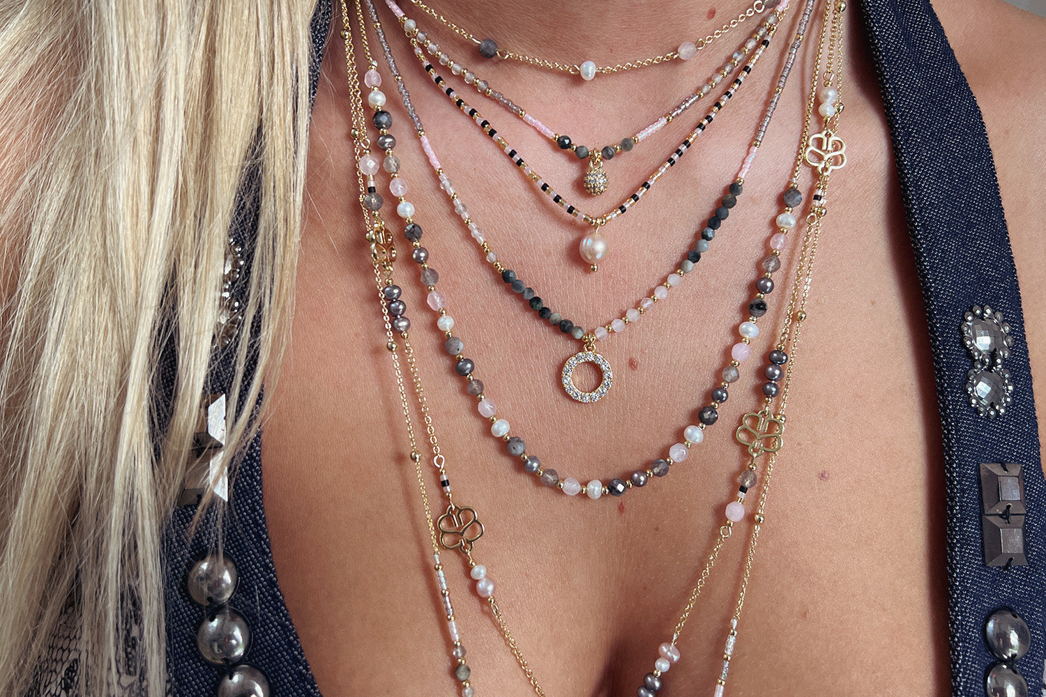 Borvo Labradorite Gemstone Necklace - Boho Betty