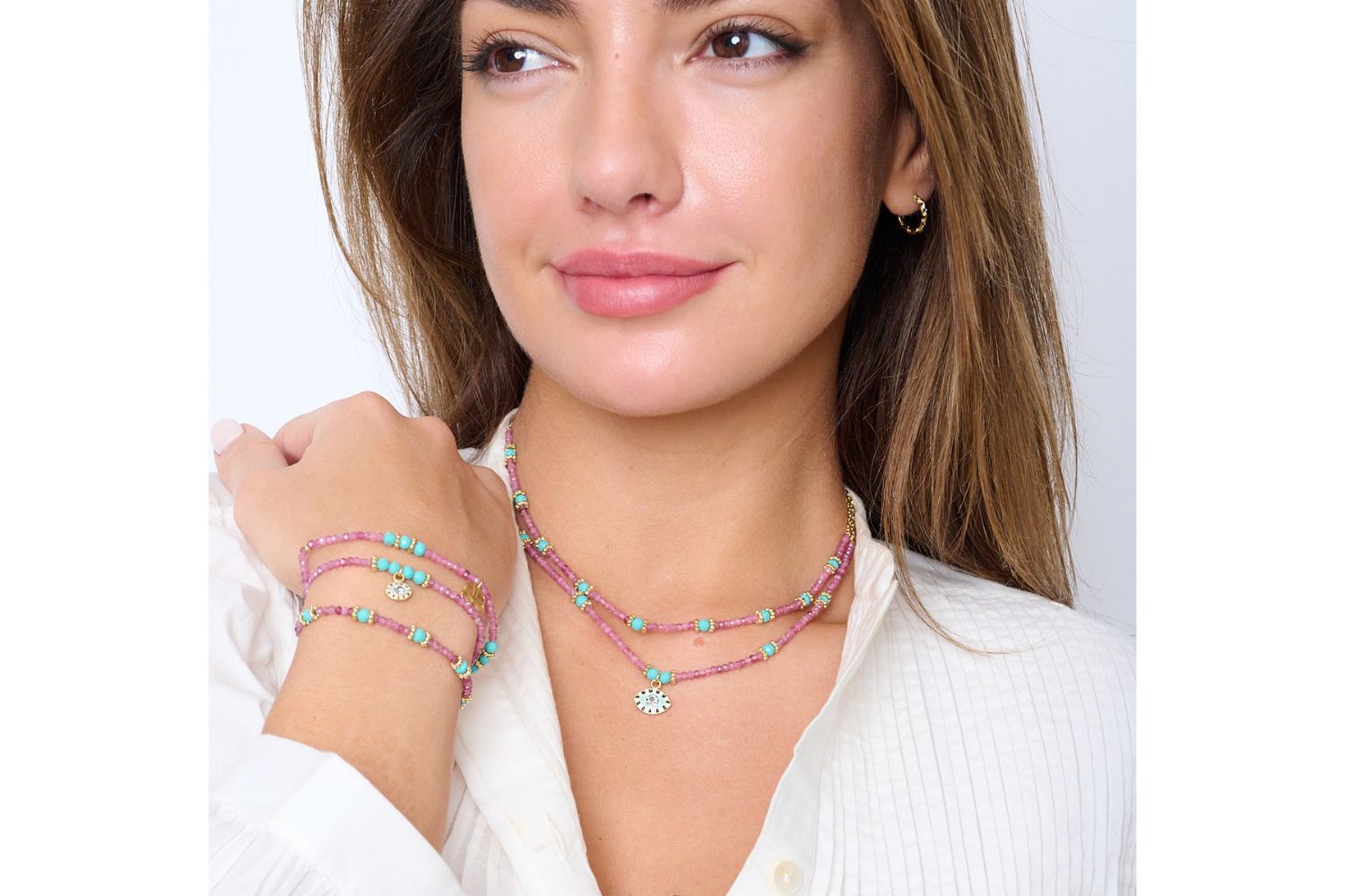 Treasure Gold  Gemstone Bracelet - Boho Betty