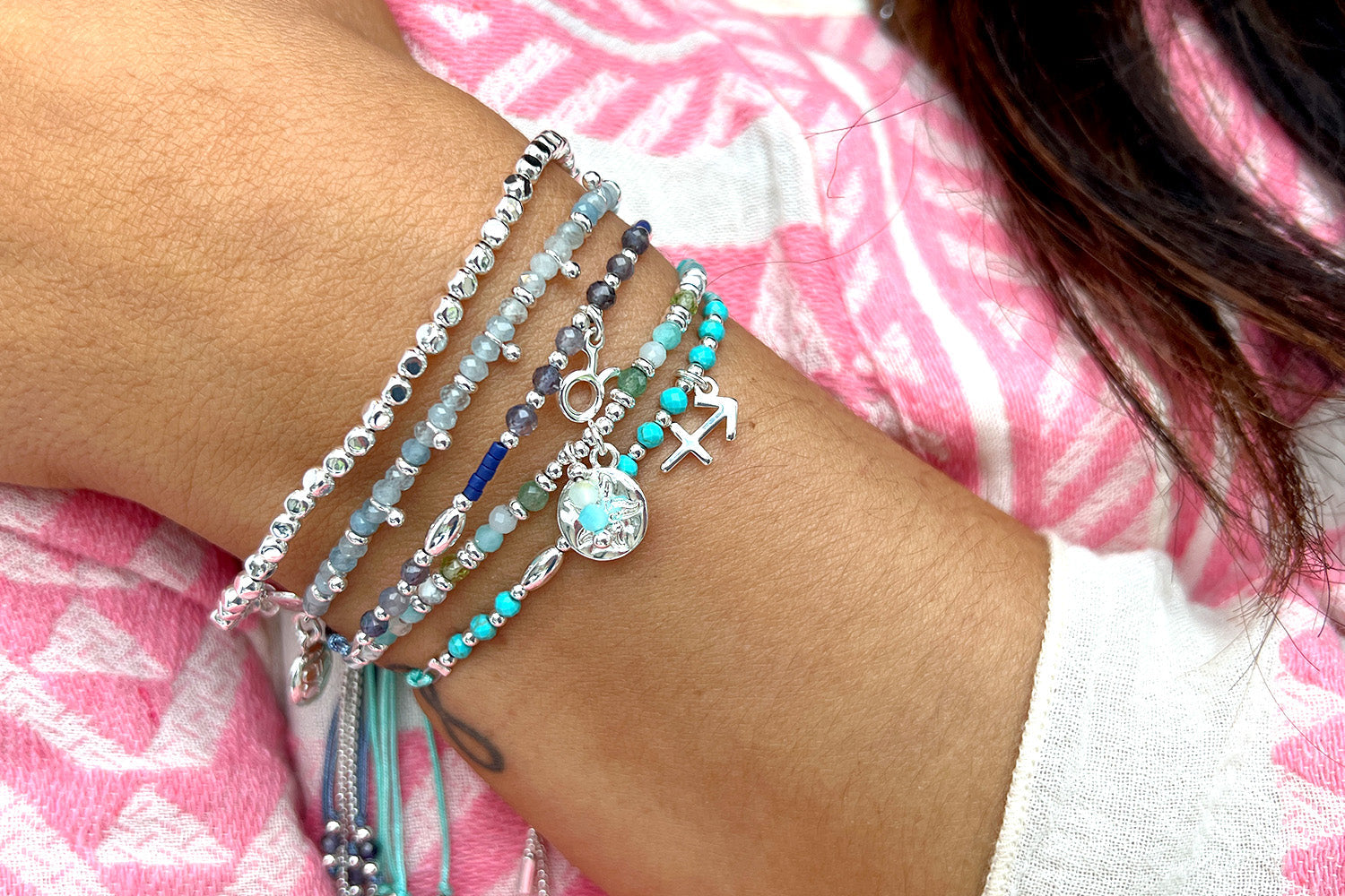 Harmony Amazonite Silver Bracelet - Boho Betty