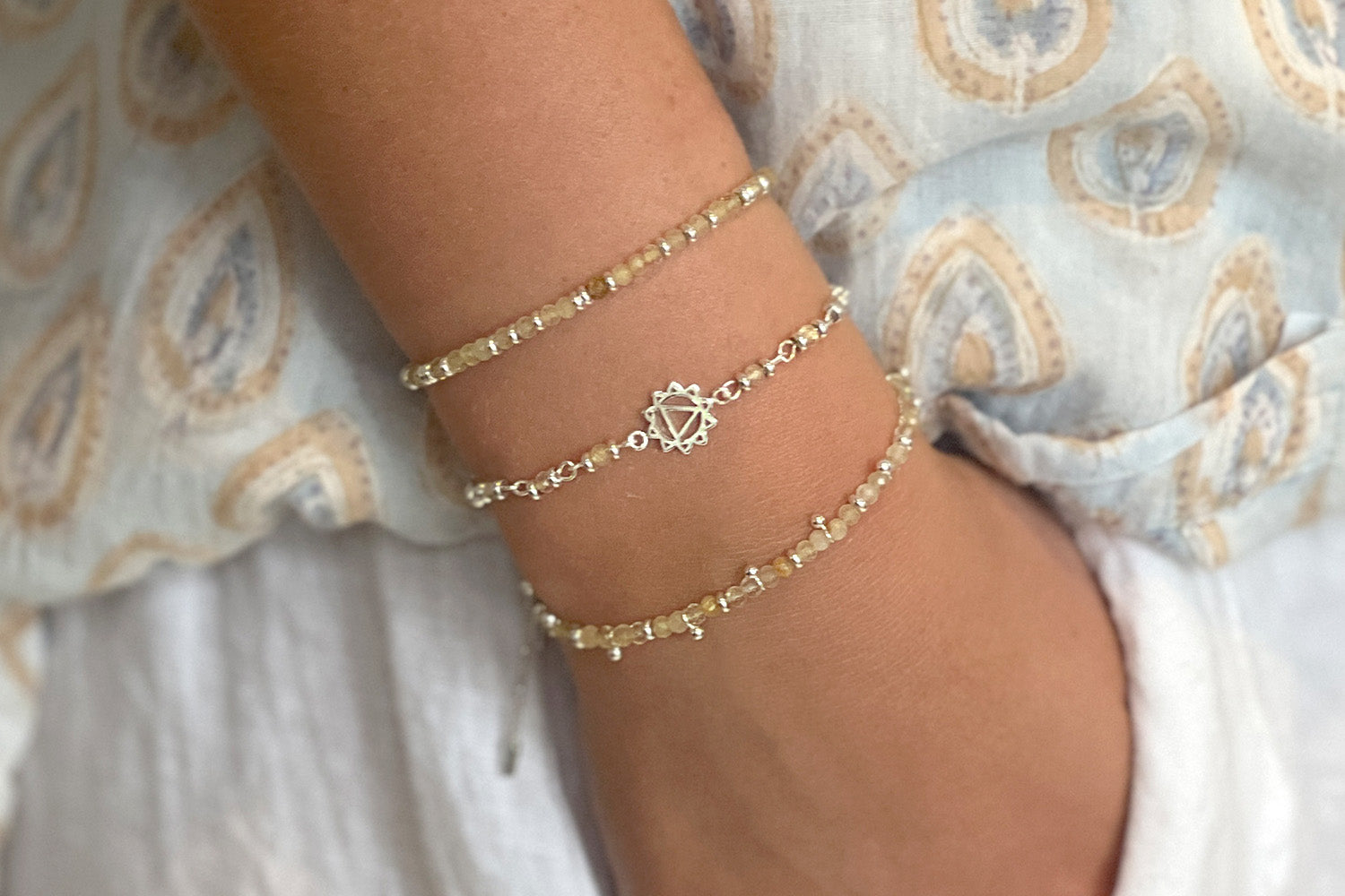 Solar Plexus Chakra Bracelet Stack - Boho Betty