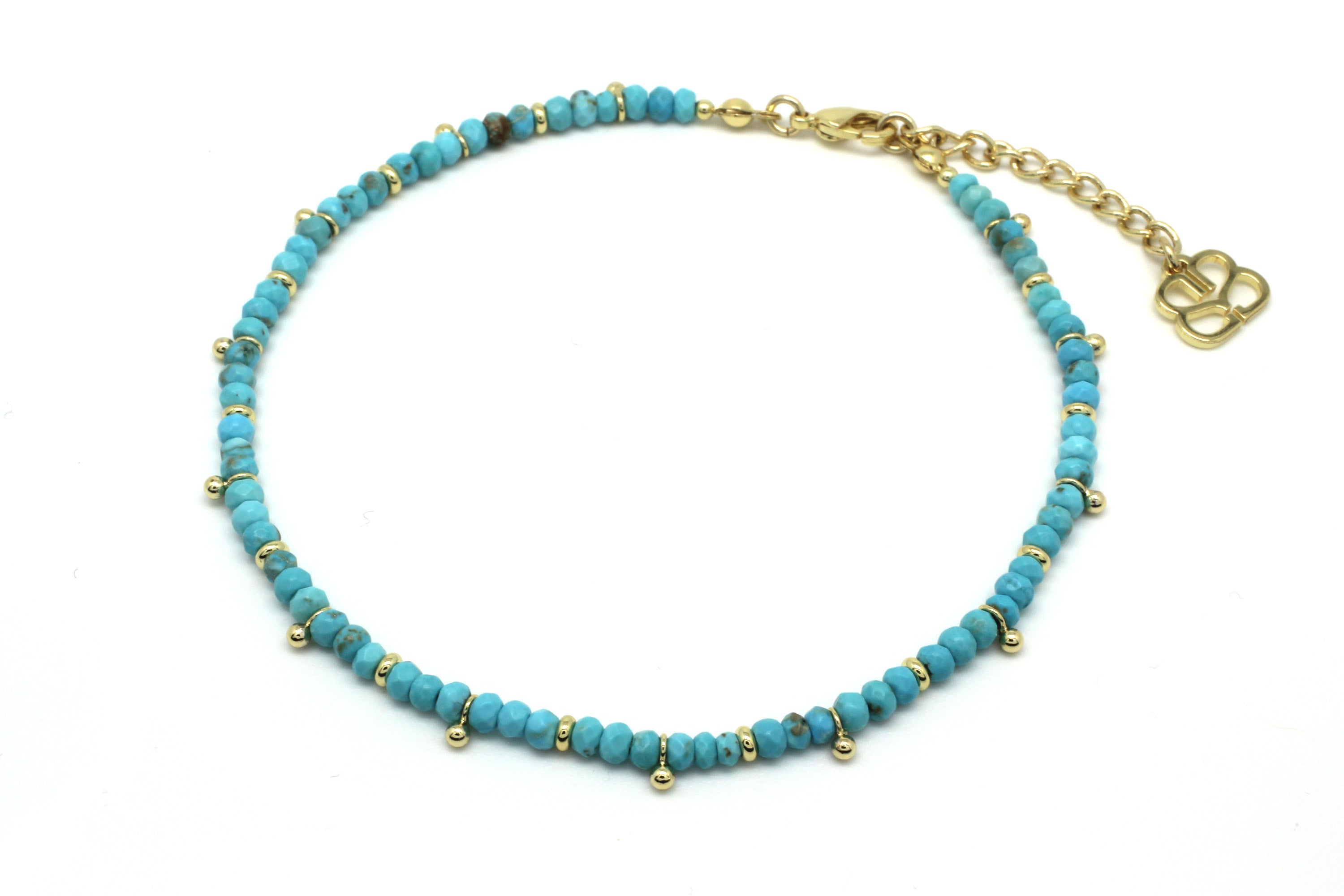 Anse Turquoise Silver Anklet