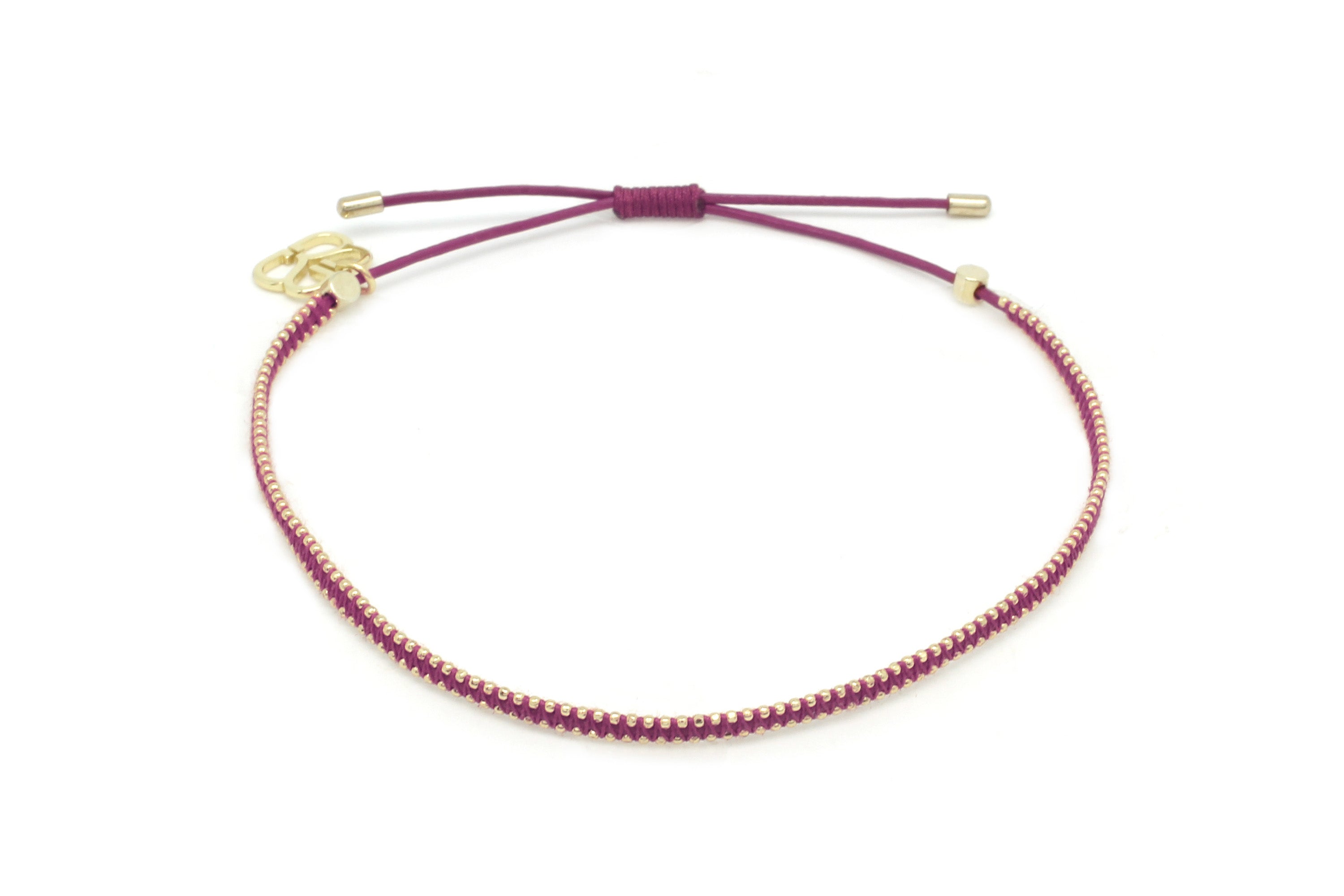 Euphonium Pink & Gold Woven Bracelet