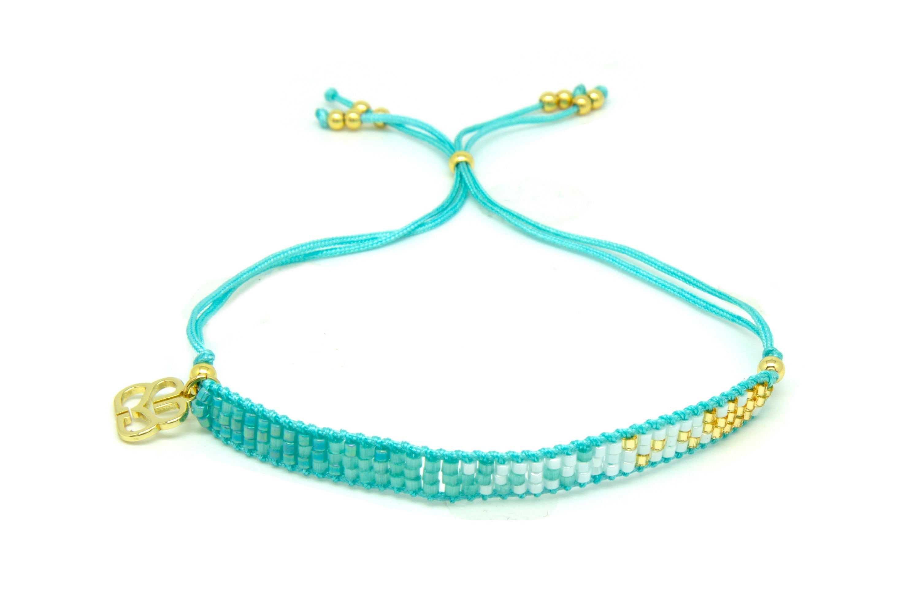 Rumours Turquoise Ombre Beaded Friendship Bracelet - Boho Betty