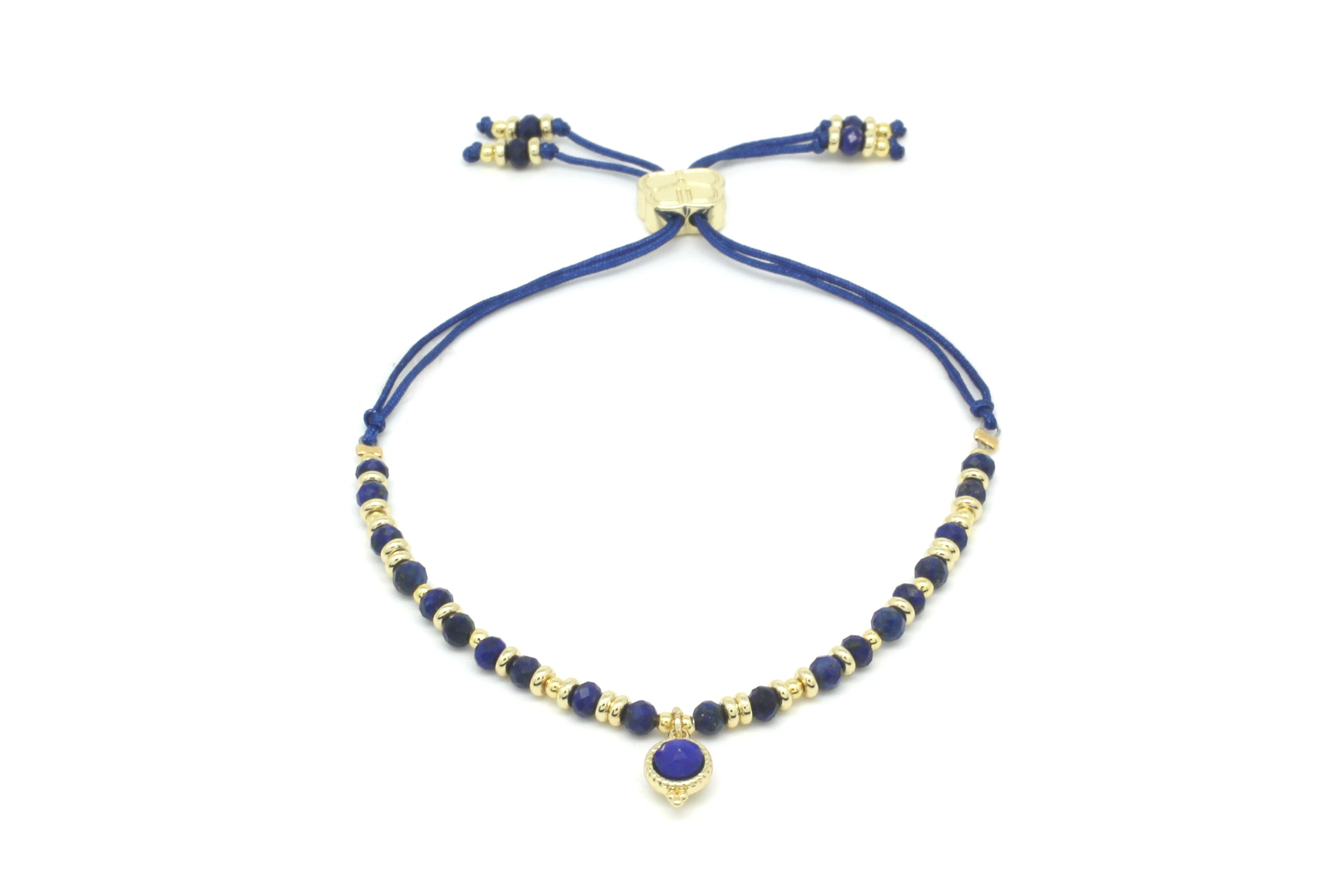 Sense Lapis Lazuli Gold Beaded Friendship Bracelet