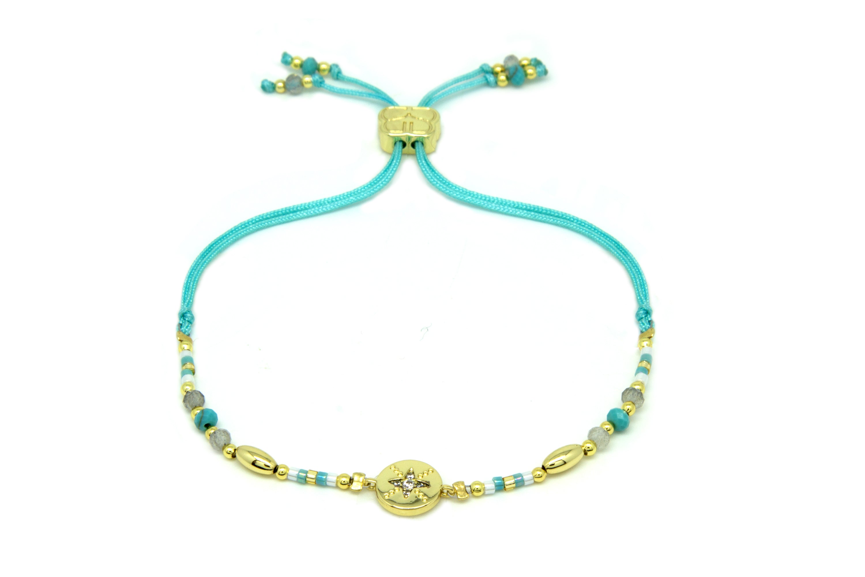 Goji Turquoise Gemstone & Miyuki Bead Bracelet - Boho Betty